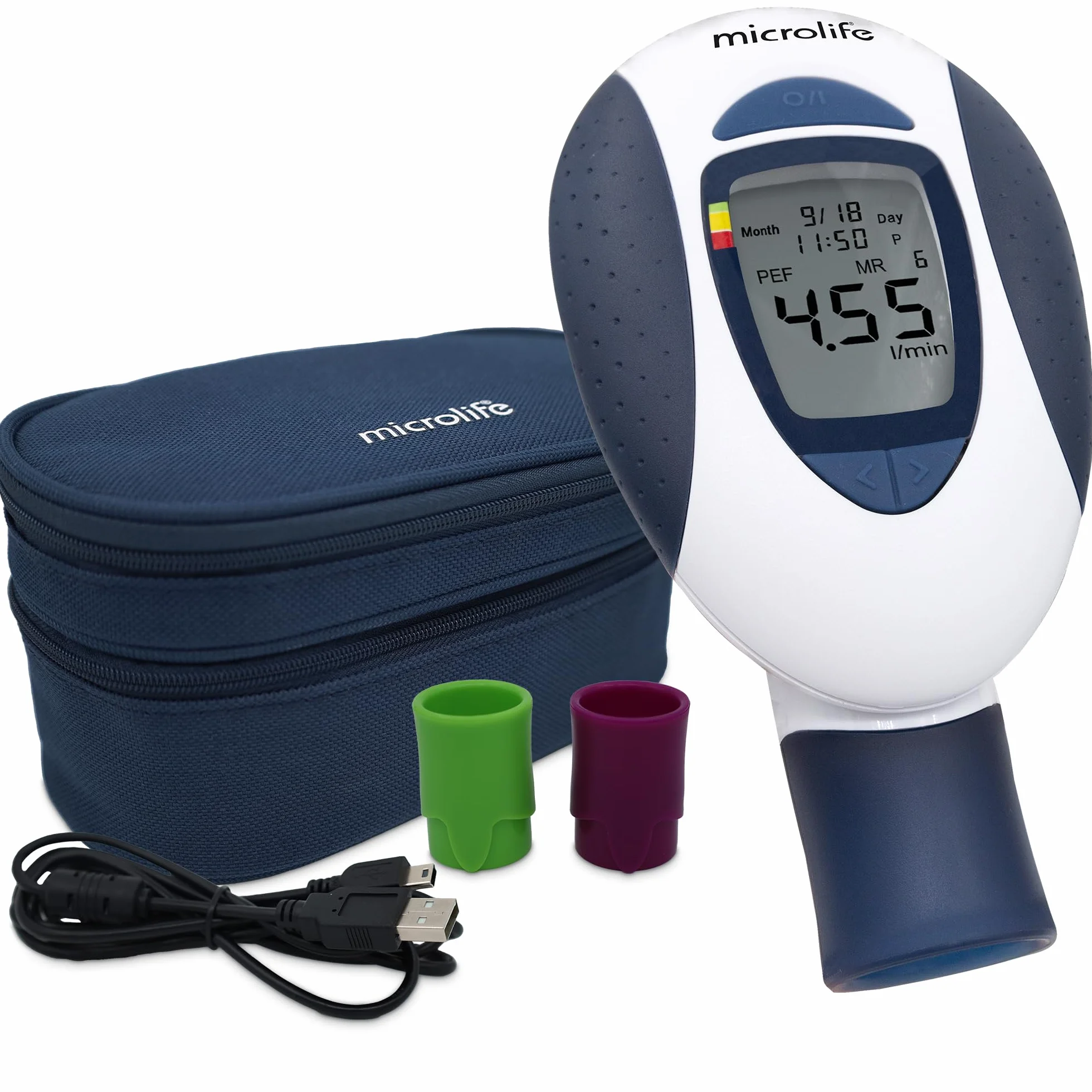 Microlife Pf-100 monitor PEF i astmy, pomiar PEF i Fev1