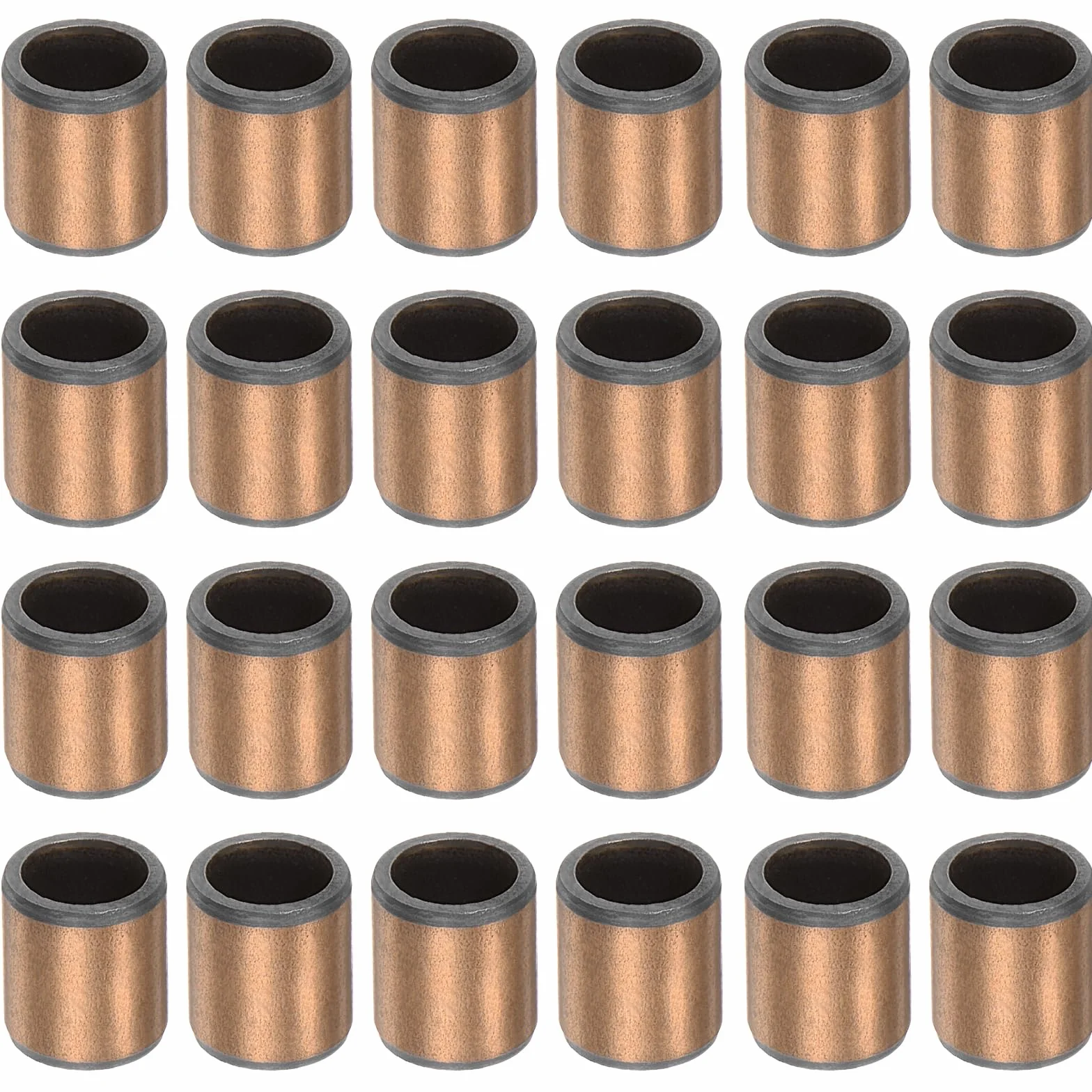 QUARKZMAN Łożyska tulejowe otwór 6 mm x średnica zewnętrzna 8 mm x długość 10 mm gładkie łożyska tuleje owinięte bezolejowe do przesuwnych części maszyn, 20 sztuk