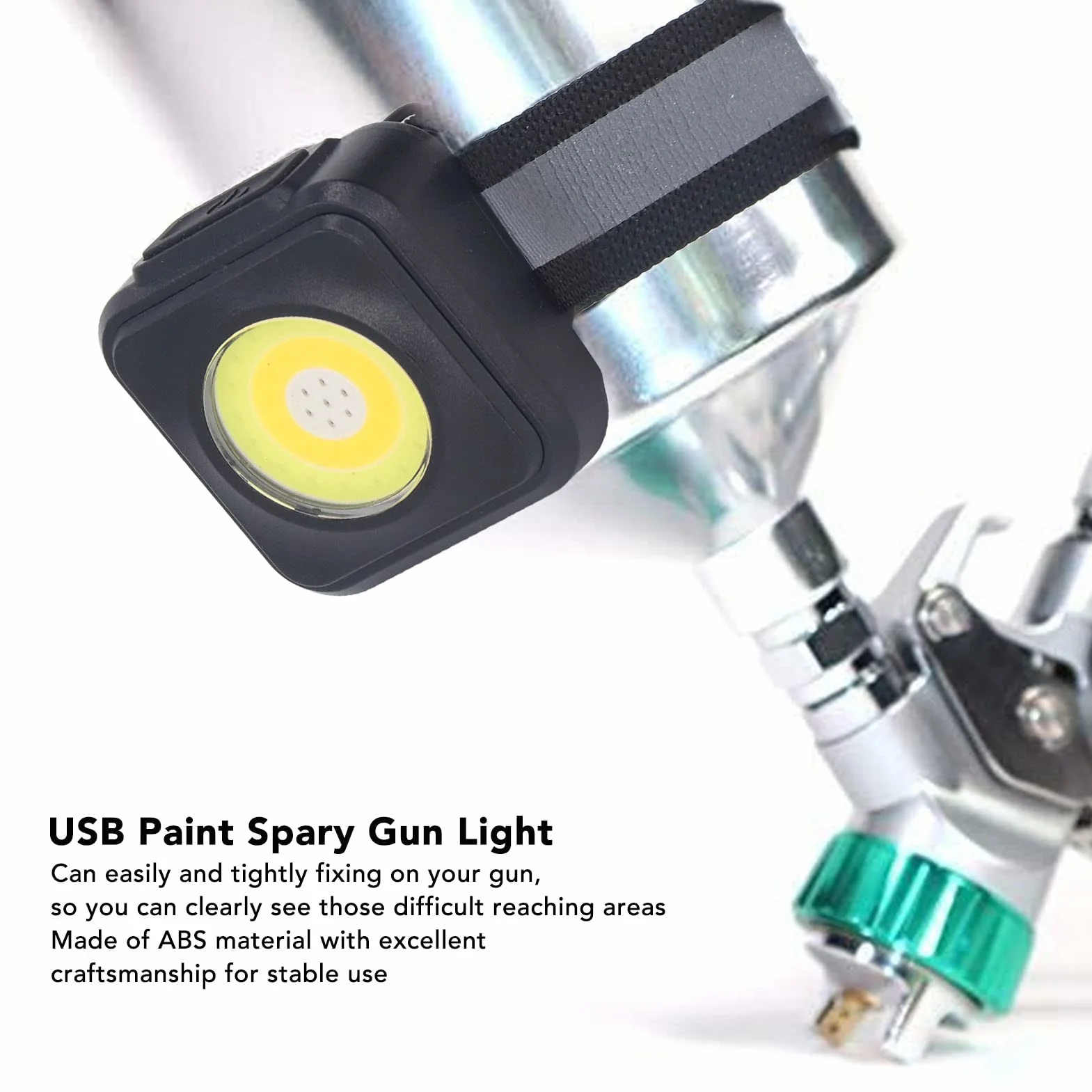 Lakier w Sprayu Pistolet LED Light, Akumulator USB Pistolet Samochodowy LED Light, Przenośny System Oświetlenia Pistoletu Samochodowego