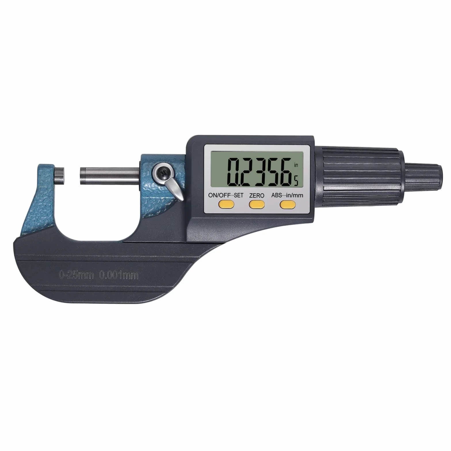 AUTOUTLET Cyfrowy mikrometr elektroniczny wyświetlacz LCD elektroniczny miernik 0~25 mm cyfrowy mikrometr zewnętrzny z trybami bezwzględnymi i przyrostowymi calami/metrycznymi