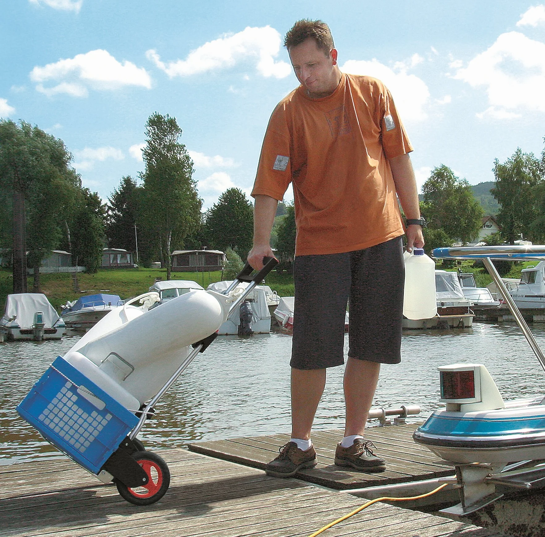 Składany wózek transportowy 125 kg 2234-81