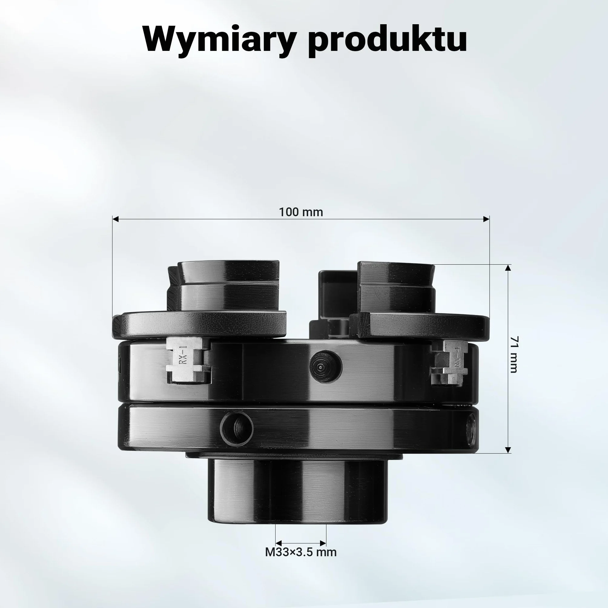 Wiltec Uchwyt tokarski M33 x 3,5 stożek Morse'a 2 część zamienna 550 W