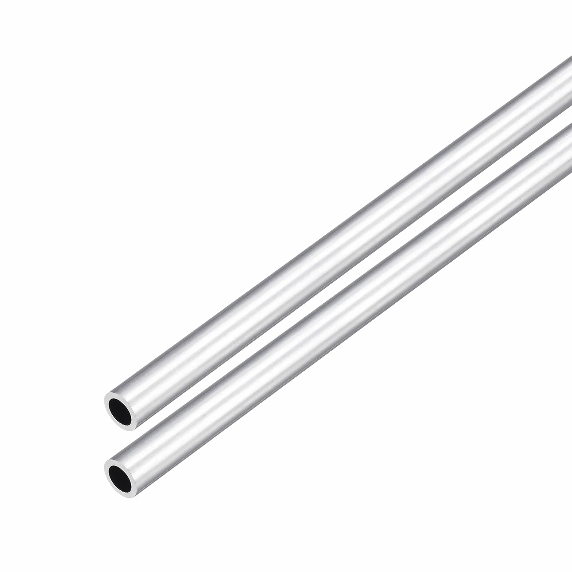 DMiotech 2-pak (8 mm śr. x 6 mm ID) 6063 aluminiowa okrągła rura o długości 200 mm przemysłowe metalowe rury do maszyn rama budowa projektów DIY