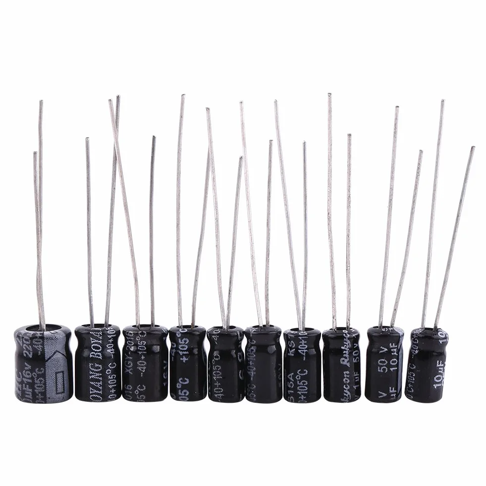 25 wartości x 5 szt. = 125 szt. kondensatorów elektrolitycznych zestaw zestaw niskiego napięcia 1uf-2200uf do elektronicznego diy