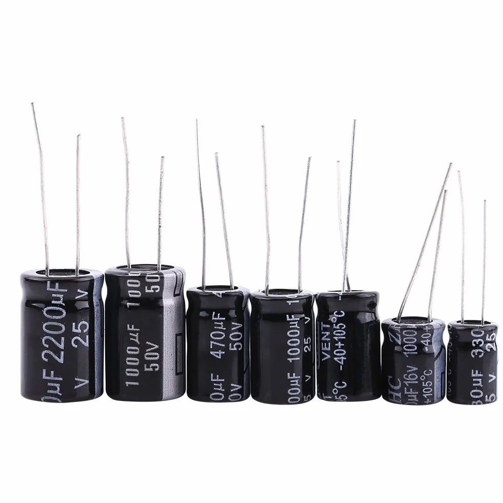 25 wartości x 5 szt. = 125 szt. kondensatorów elektrolitycznych zestaw zestaw niskiego napięcia 1uf-2200uf do elektronicznego diy