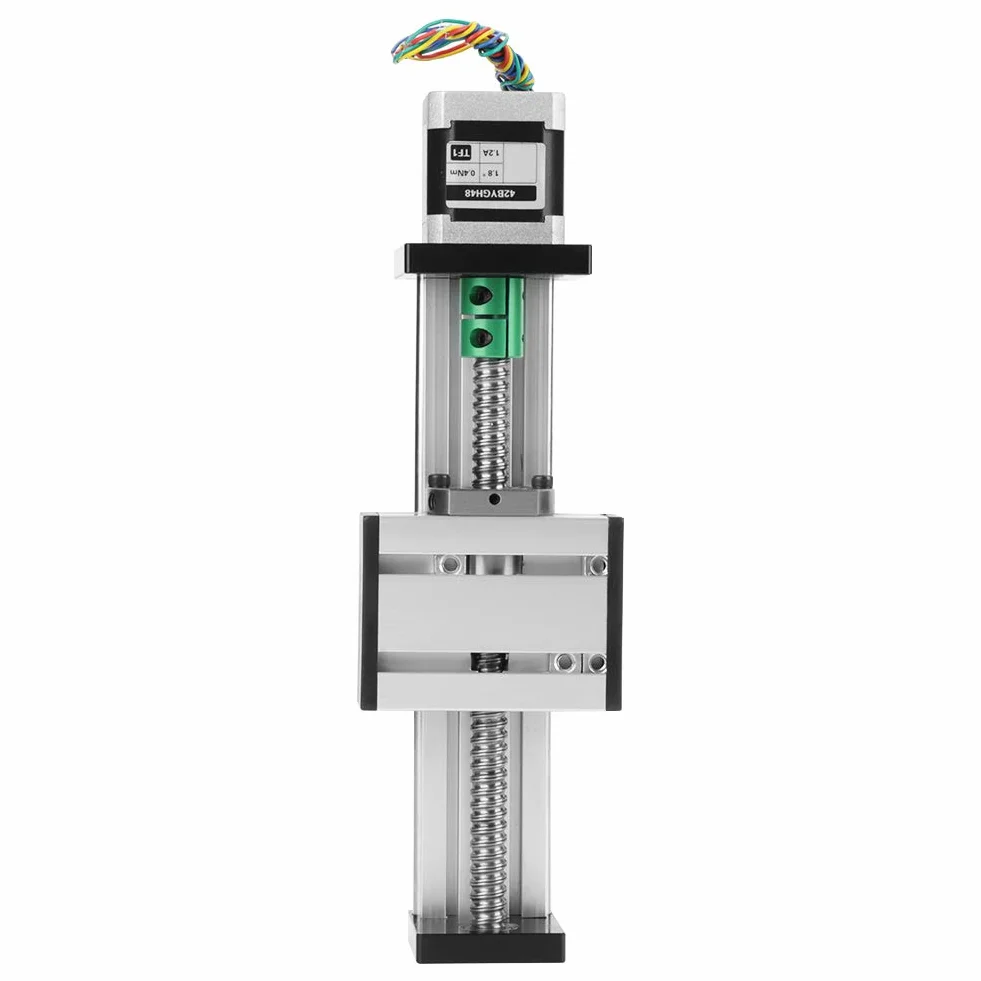 Siłownik liniowy napęd śrubowy 1204 100 mm z silnikiem krokowym do CNC