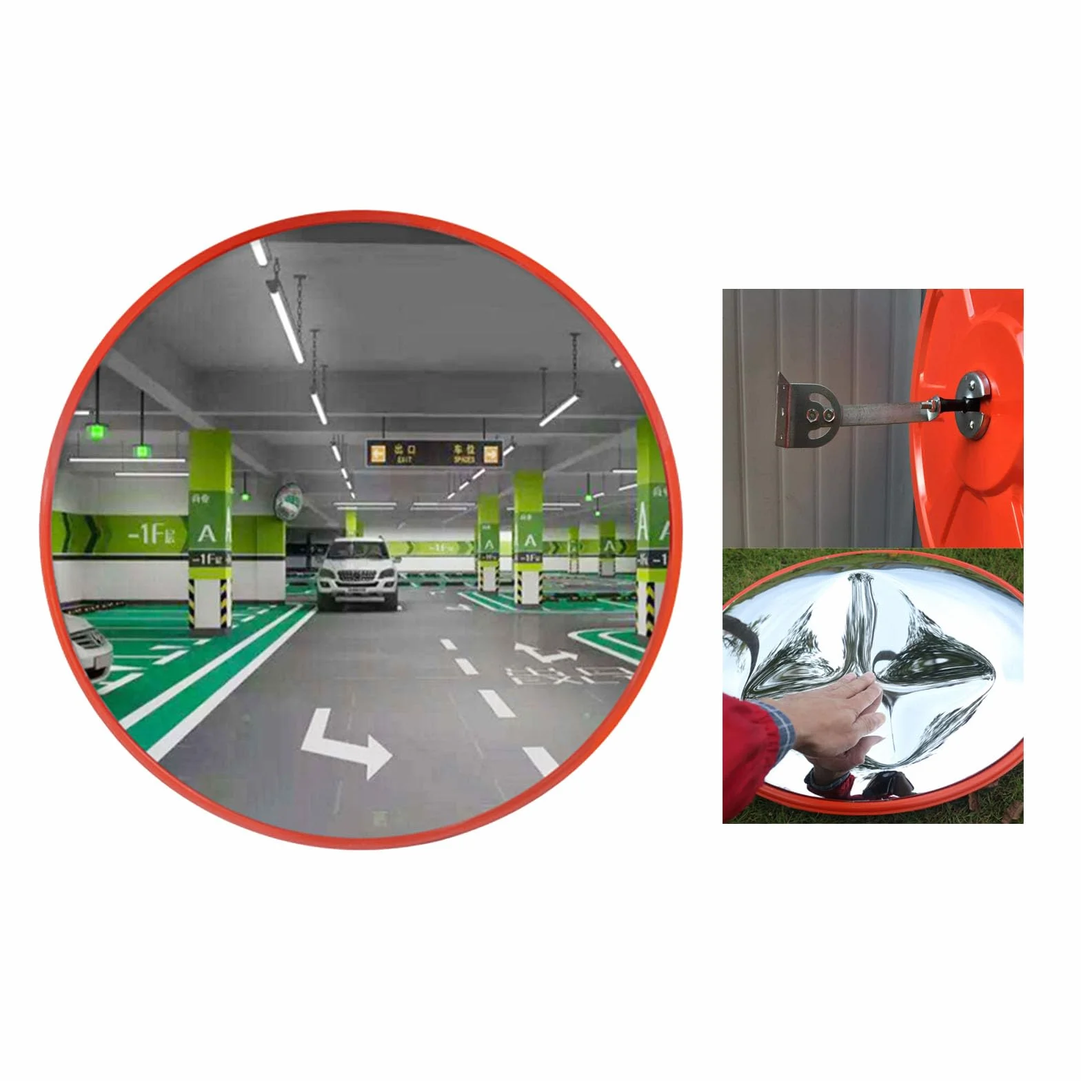 Wypukłe lustro do ruchu drogowego 130 stopni, 60 cm, zakrzywione, wypukłe parkingi, garaże, lustro wypukłe