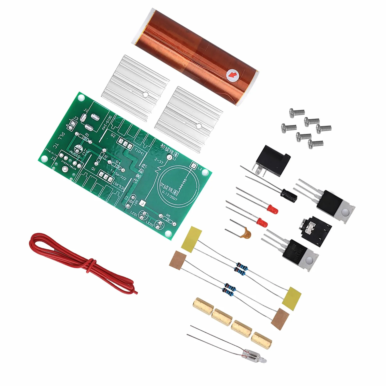 Moduł cewki Tesli niezmontowany 15W DC 15-24V 2A Mini DIY głośnik plazmowy zestaw