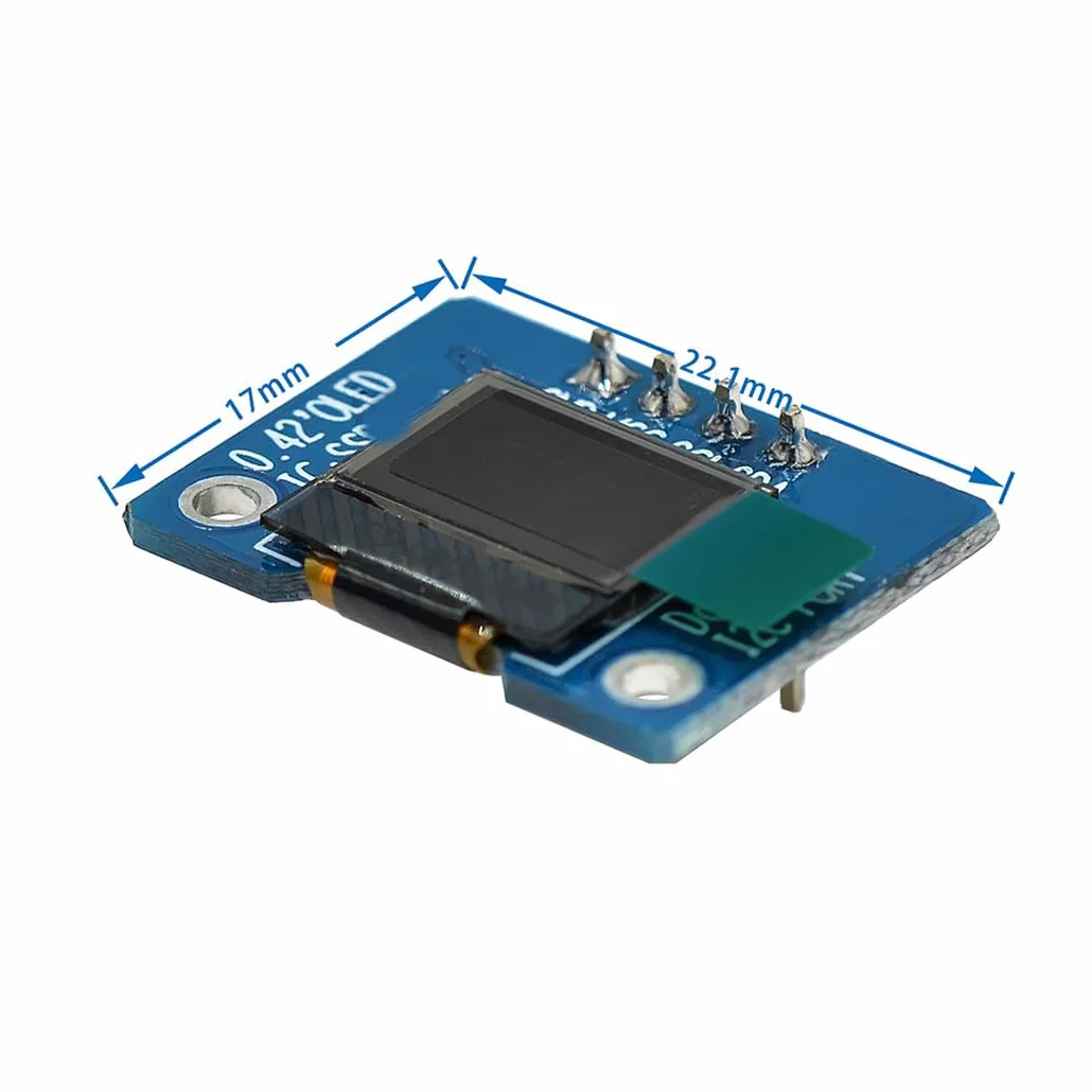 Moduł wyświetlacza OLED 0,42 cala 72x40 I2C 3,3V biały 2 sztuki