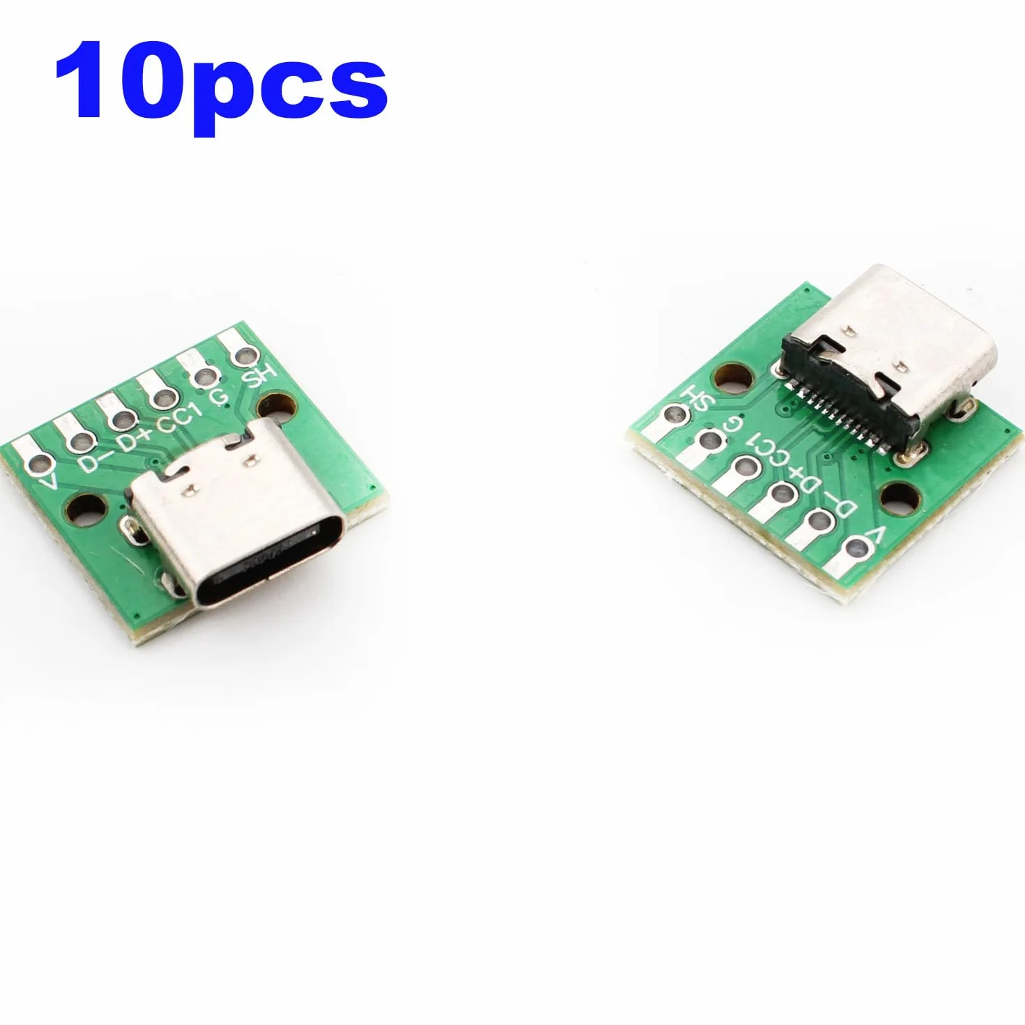 RUNCCI-YUN Adapter USB C na DIP PCB Breakout Board 2,54 mm Pitch 16 pinów 3.1 typ C