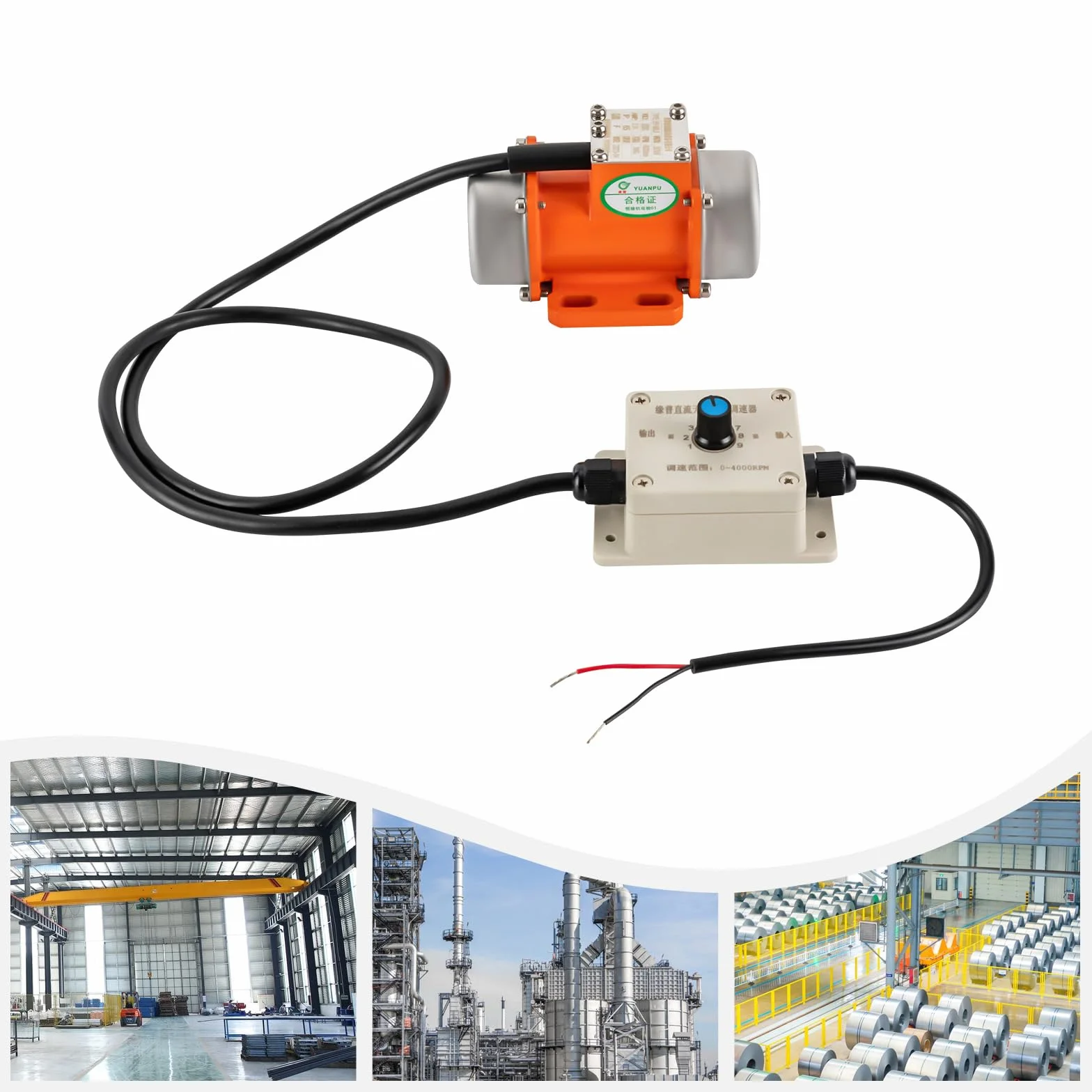 Silnik wibracyjny 12 V, 30 W, 50 Hz, silnik wibracyjny, wielofunkcyjny silnik z regulatorem prędkości obrotowej, asynchroniczny, , elektryczny silnik wibracyjny, prąd stały do urządzeń