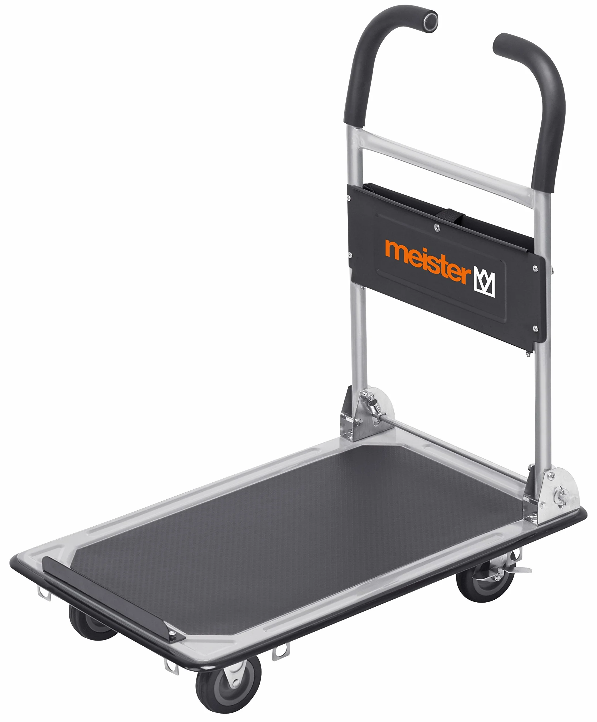 Meister 8985620 Wózek Platformowy, Srebrny/Czarny, 150kg