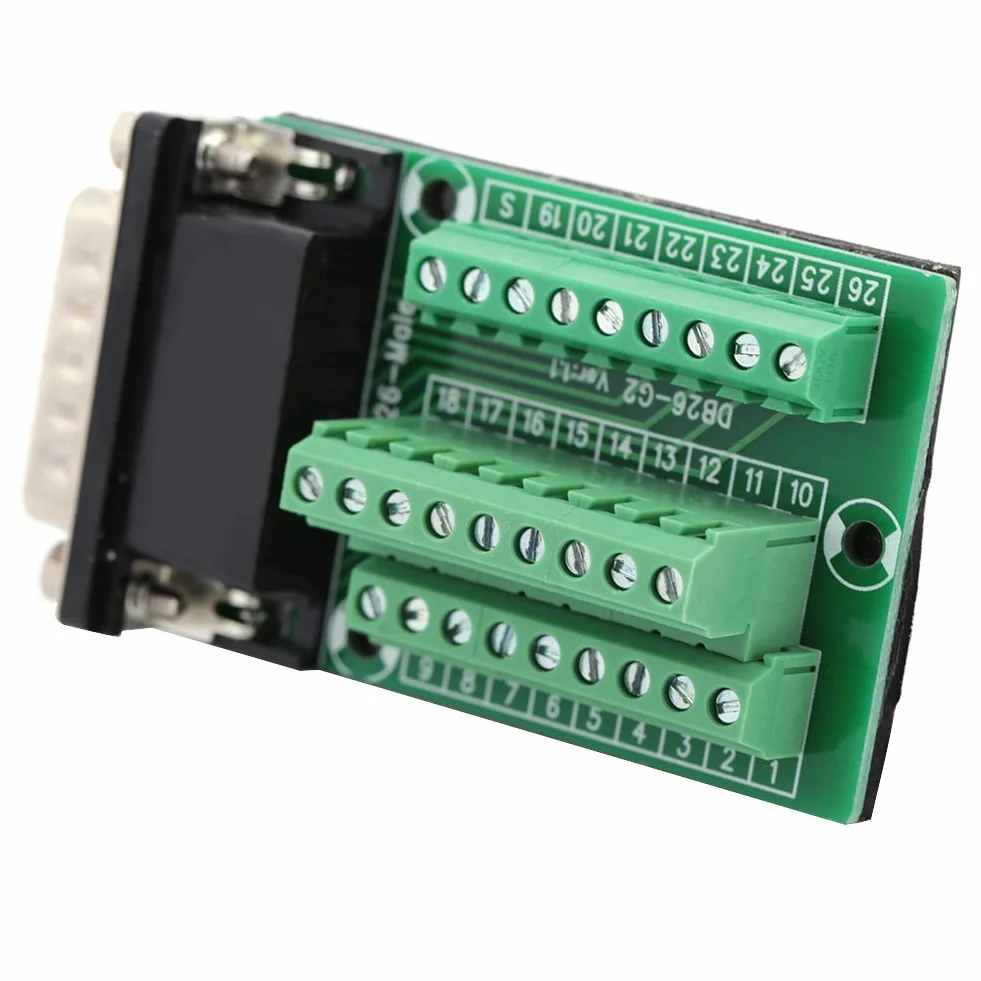 Płytka zaciskowa DB26 D-SUB męska do złącza sygnałów PCB