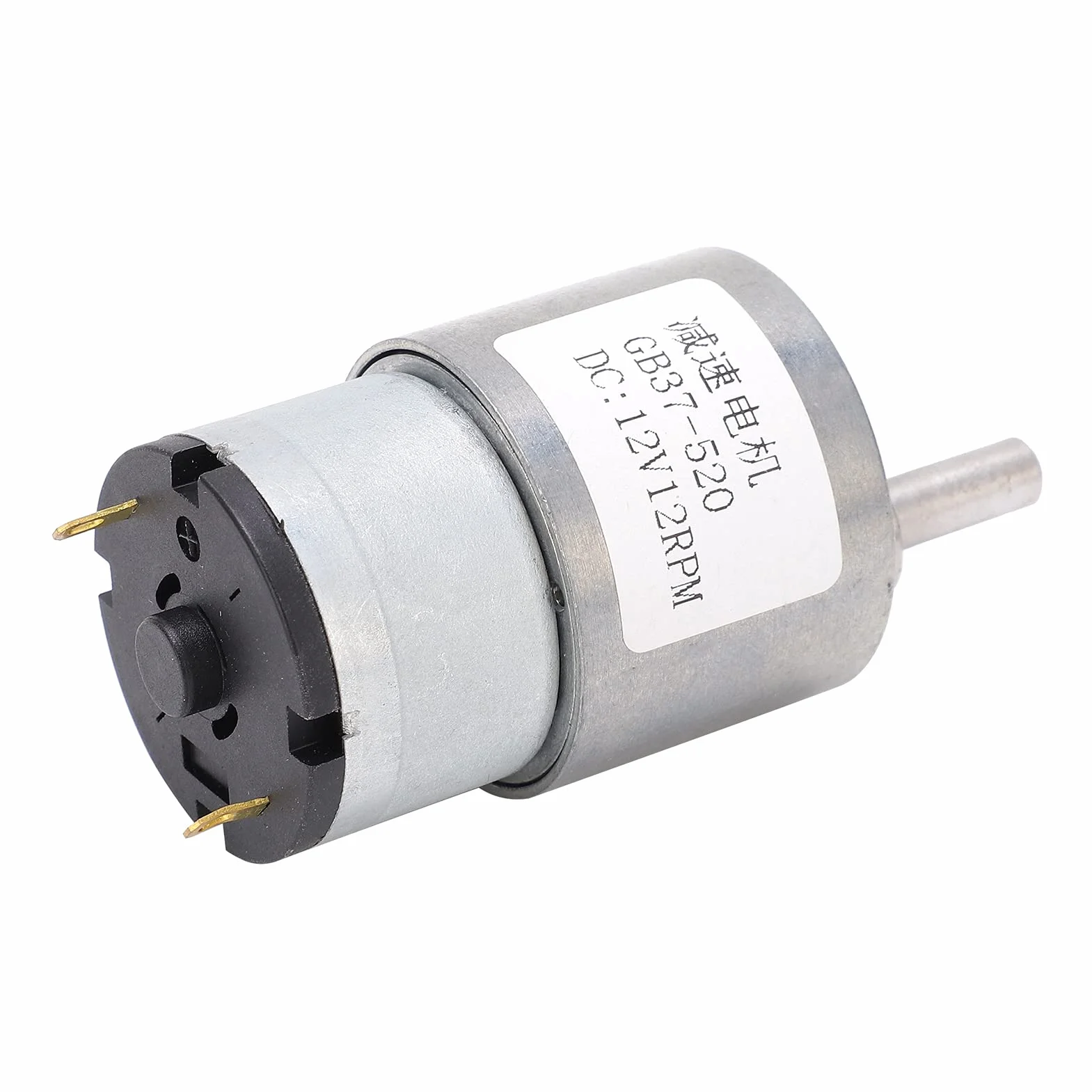 GB37-520 silnik prądu stałego, 12 V silnik przekładniowy z przekładnią ślimakową, samoblokujący, 12 obr./min, miedziany, do elektronarzędzi
