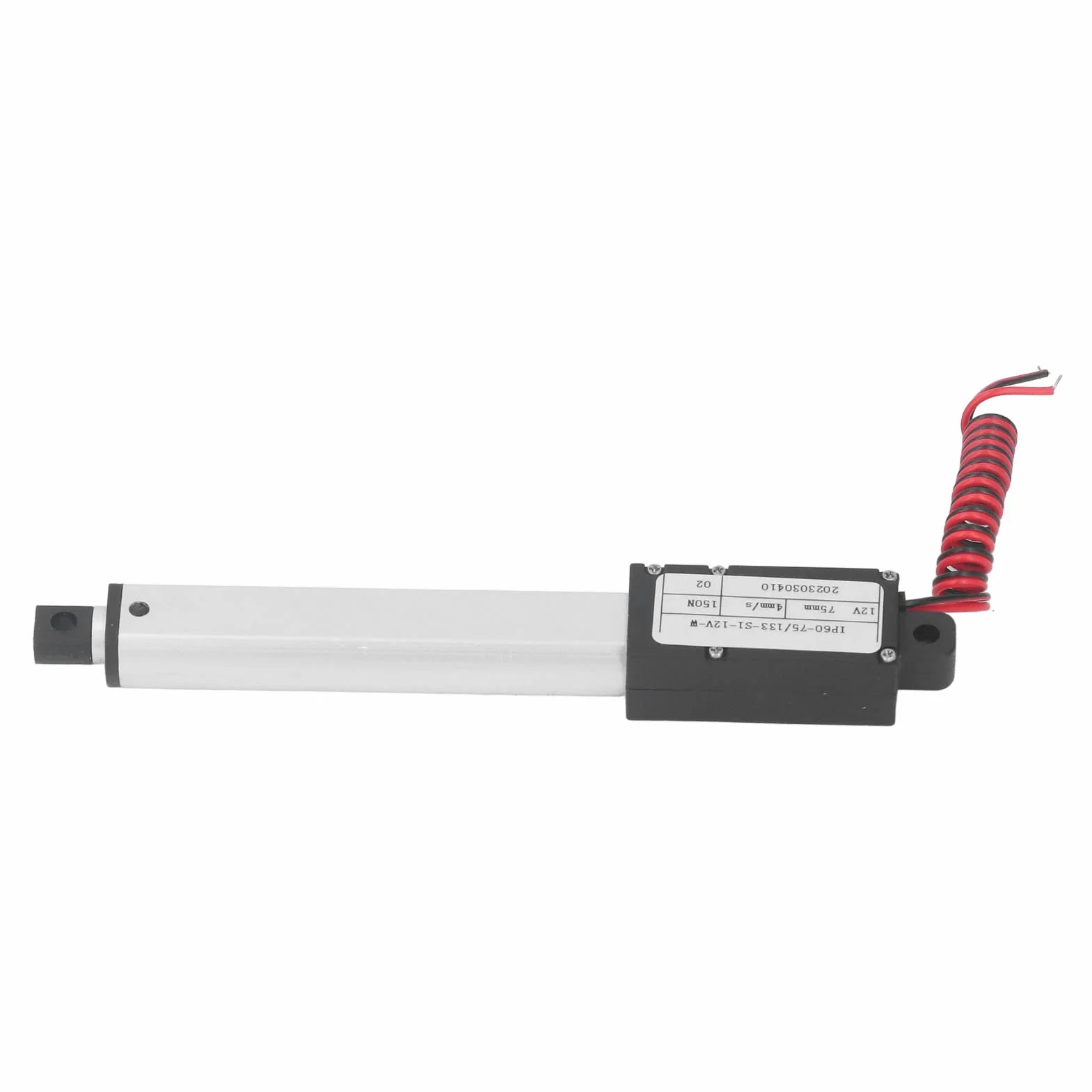 PLplaaooUeBQ-12 aktuator liniowy, elektryczny aktuator liniowy, 150 N, elektryczny mini aktuator ruchu z wielokrotną ochroną, 75 mm