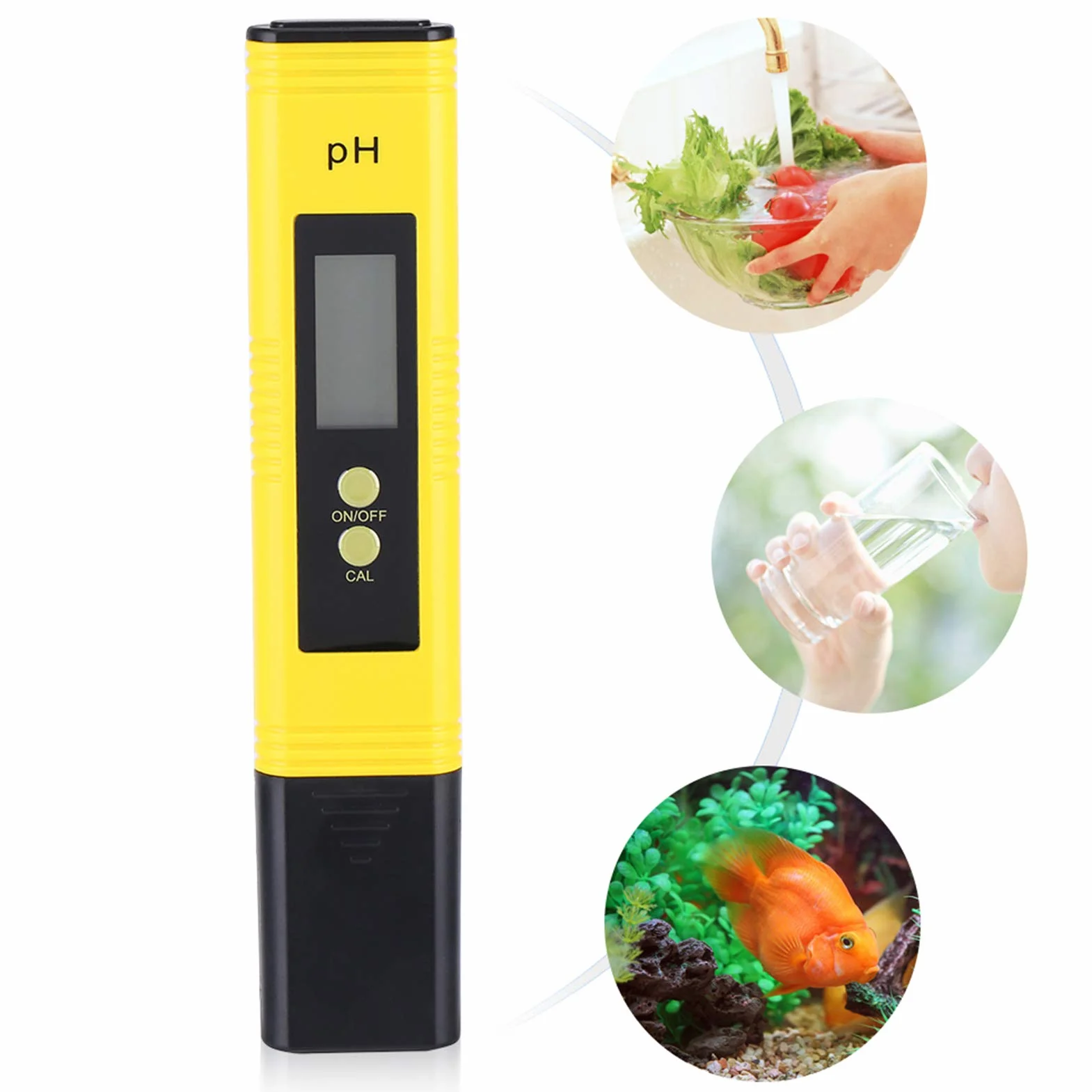 Cyfrowy miernik pH 0-14,00 LCD tester 0,01 rozdzielczość automatyczna kalibracja do wody akwarium basenów