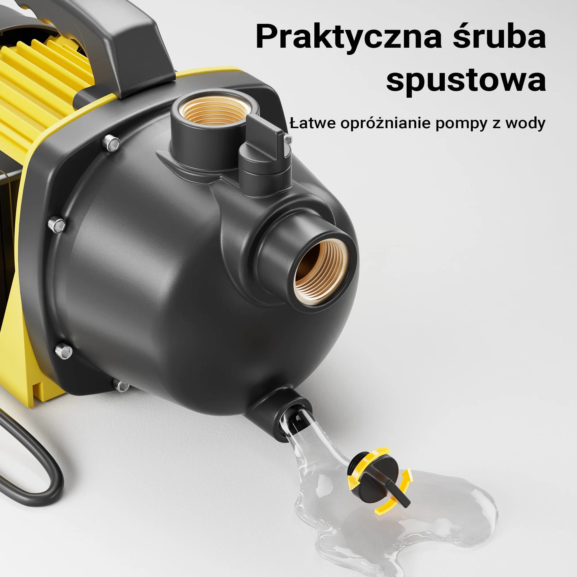 Wiltec Pompa ogrodowa samozasysająca 1200 W, wydajność 3800 l/h do wody deszczowej i studni, trwała pompa powierzchniowa do podlewania ogrodu