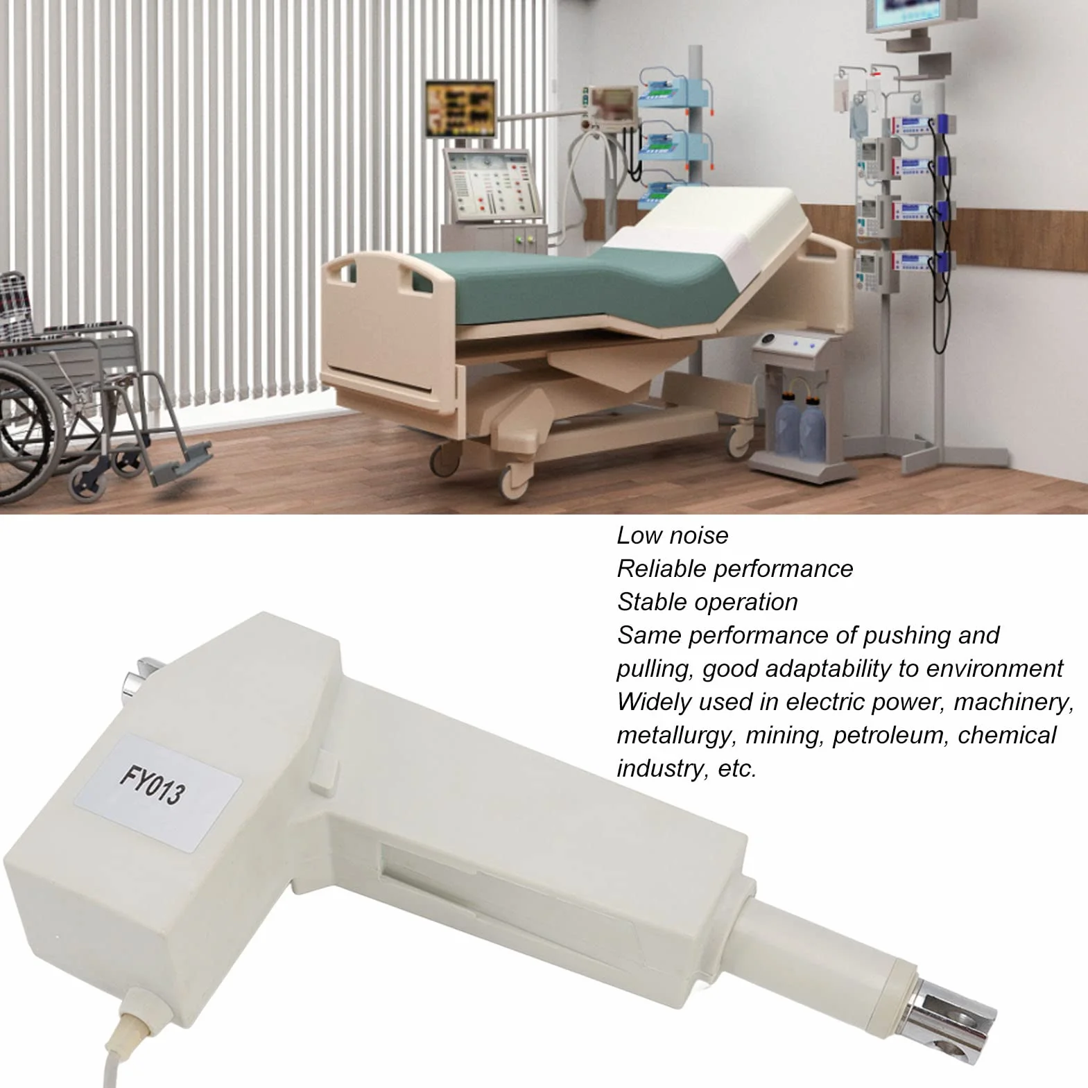 Siłownik liniowy 200mm 24V 8000N 4mm/s z wyłącznikiem krańcowym do recliner TV lift