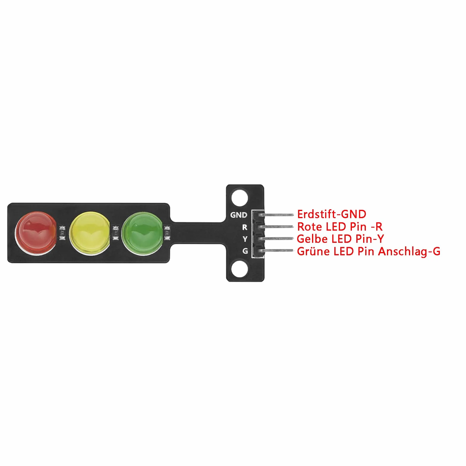 Zestaw 8 modułów LED 3,3-5V 8mm sygnalizator świetlny kompatybilny z Arduino