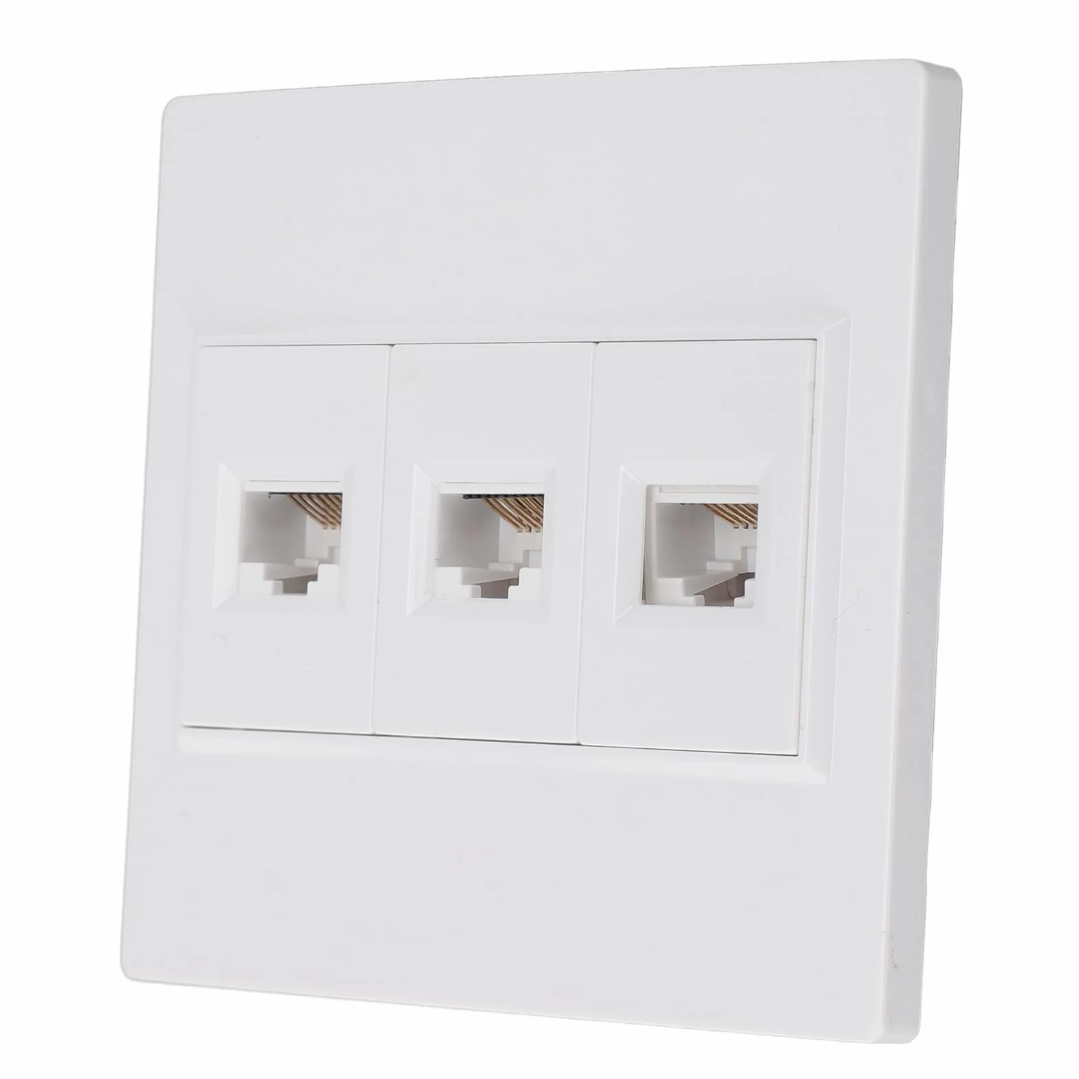 Płyta ścienna Cat 6 Ethernet 3-portowa dla CAT5 CAT5E CAT6 CAT6A, żeńska do żeńska Płyta ścienna Keystone Internetowa Płyta ścienna.