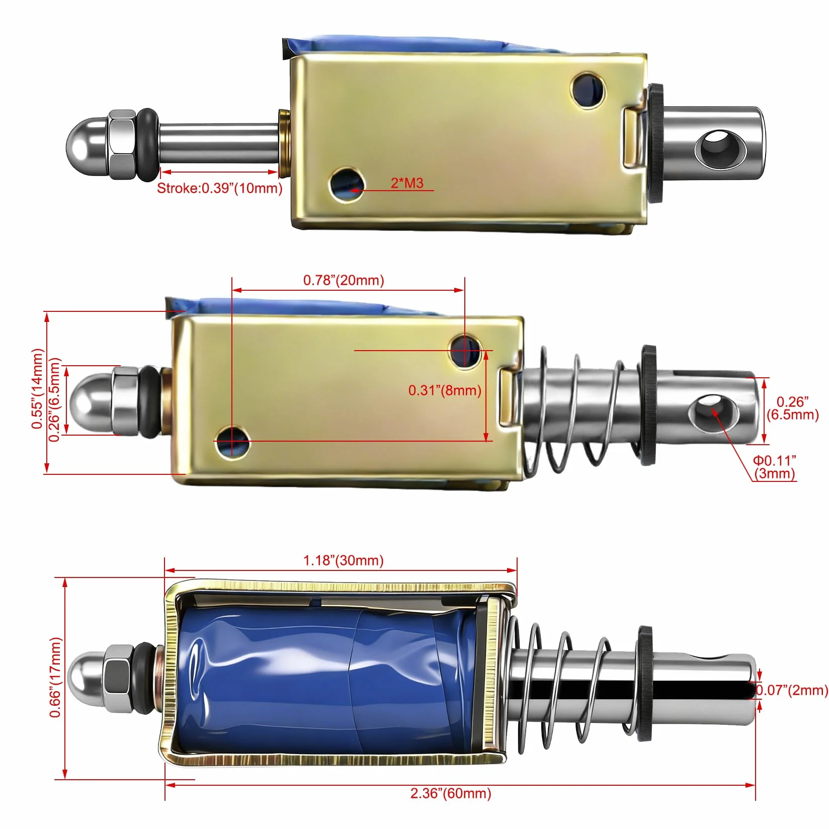 Hechen elektromagnes JF-0730B DC 24 V 1 A 5 N 10 mm pociągnięcie pociągnięcie pociągnięcie otwarta rama