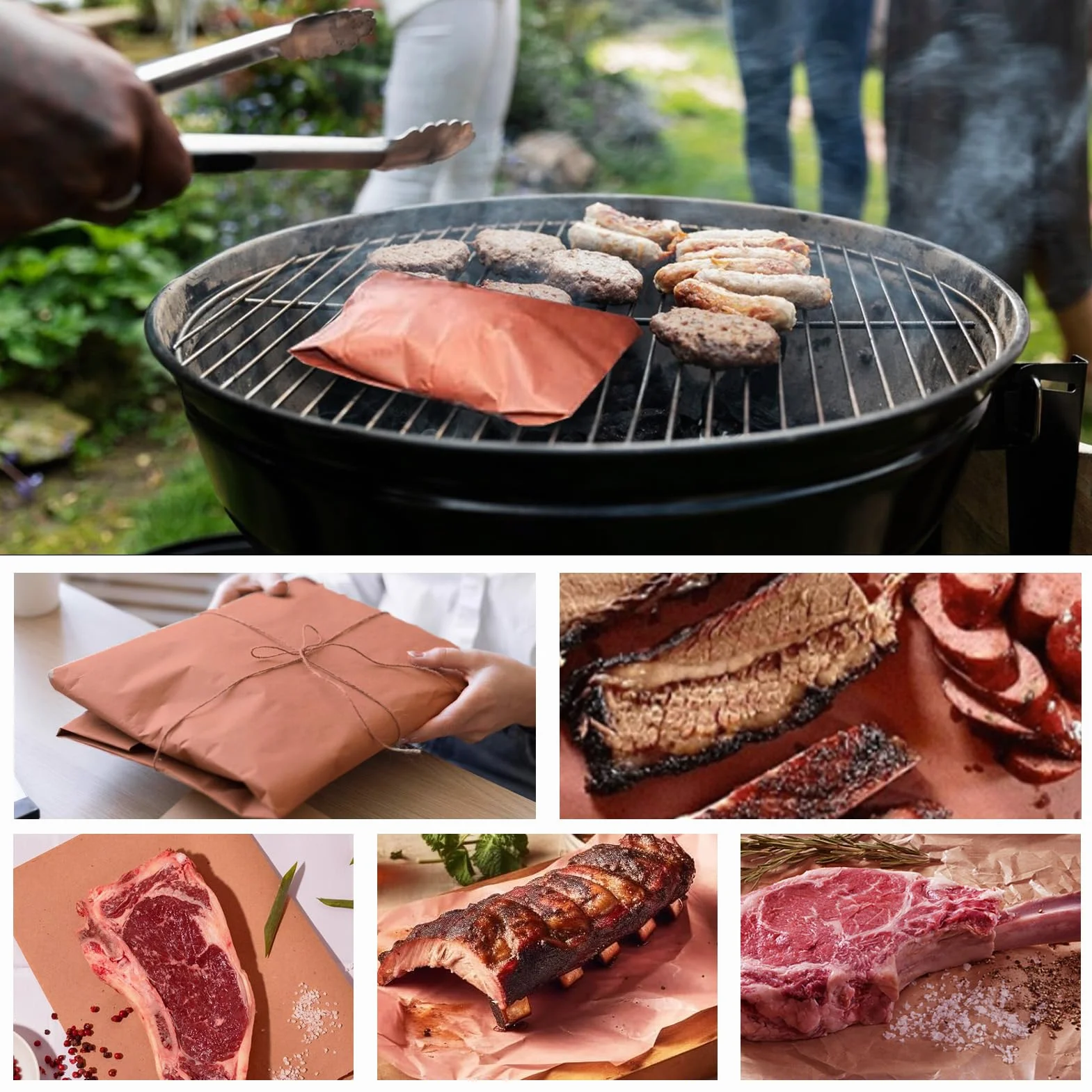 Pink Butcher Paper BBQ Papier Kraft 30 cm x 15 m Papier Rzeźniczy