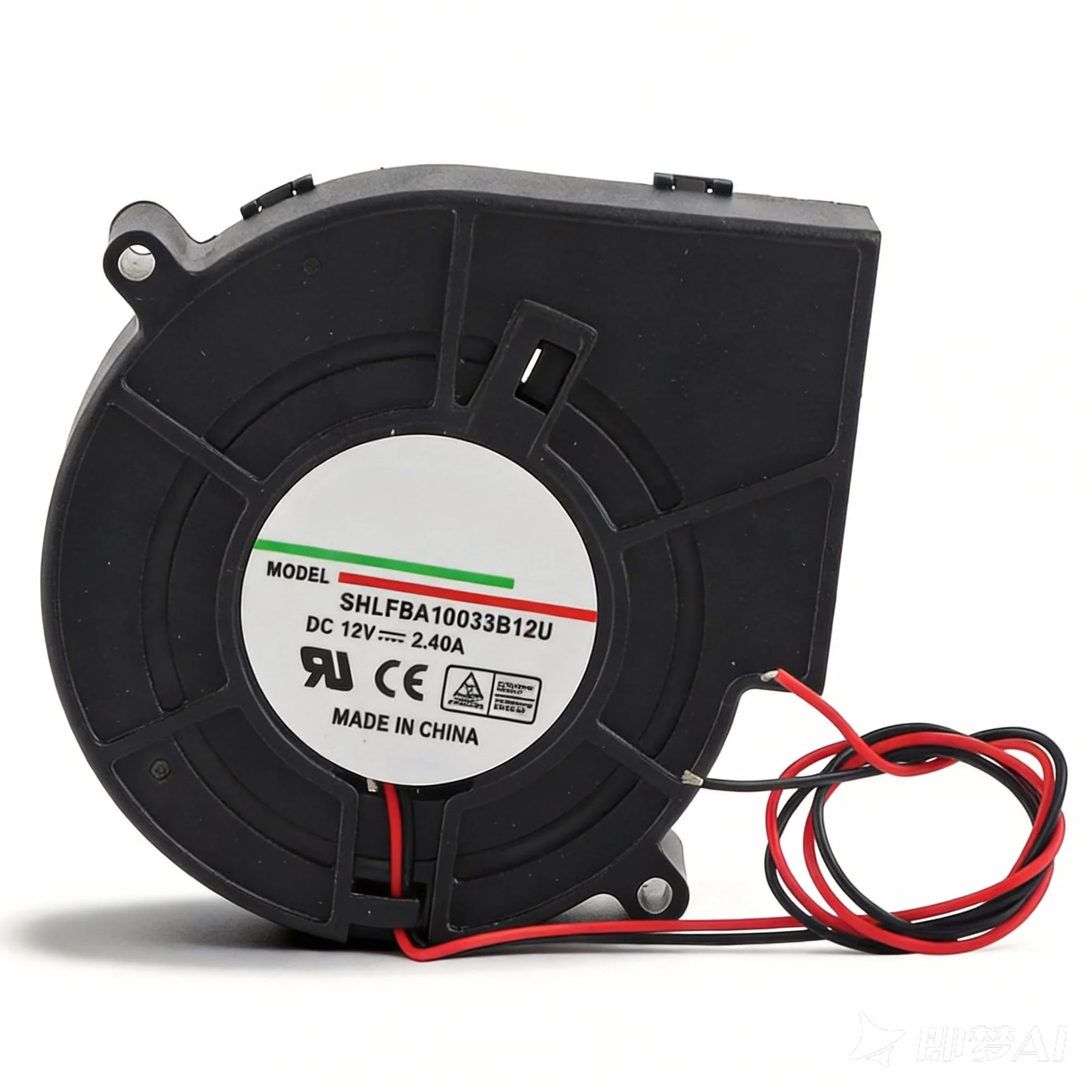Duokon Wentylator 12 V 2,4 A, drukarka 3D, 12 V, turbina, łożysko hydrauliczne, bezszczotkowe chłodzenie, dwupulowa dmuchawa turbo, 97 mm x 33 mm, 3-pinowy