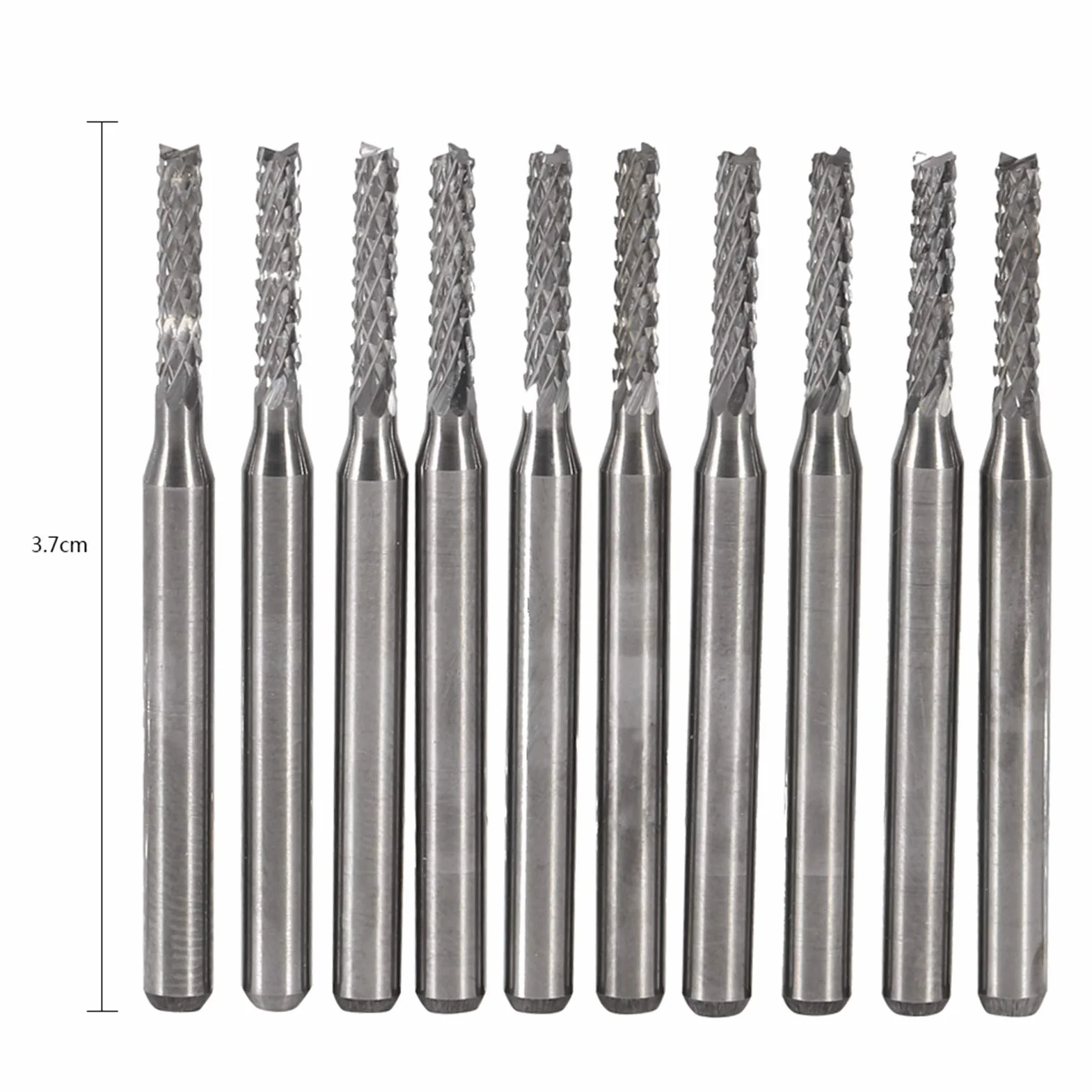 Zestaw Frezów Palcowych 10 Szt. 2 mm Z Węglika Spiekanego, Frezów CNC Z Chwytem 1/8 Cala, Bitów Do Grawerowania 3,175 mm