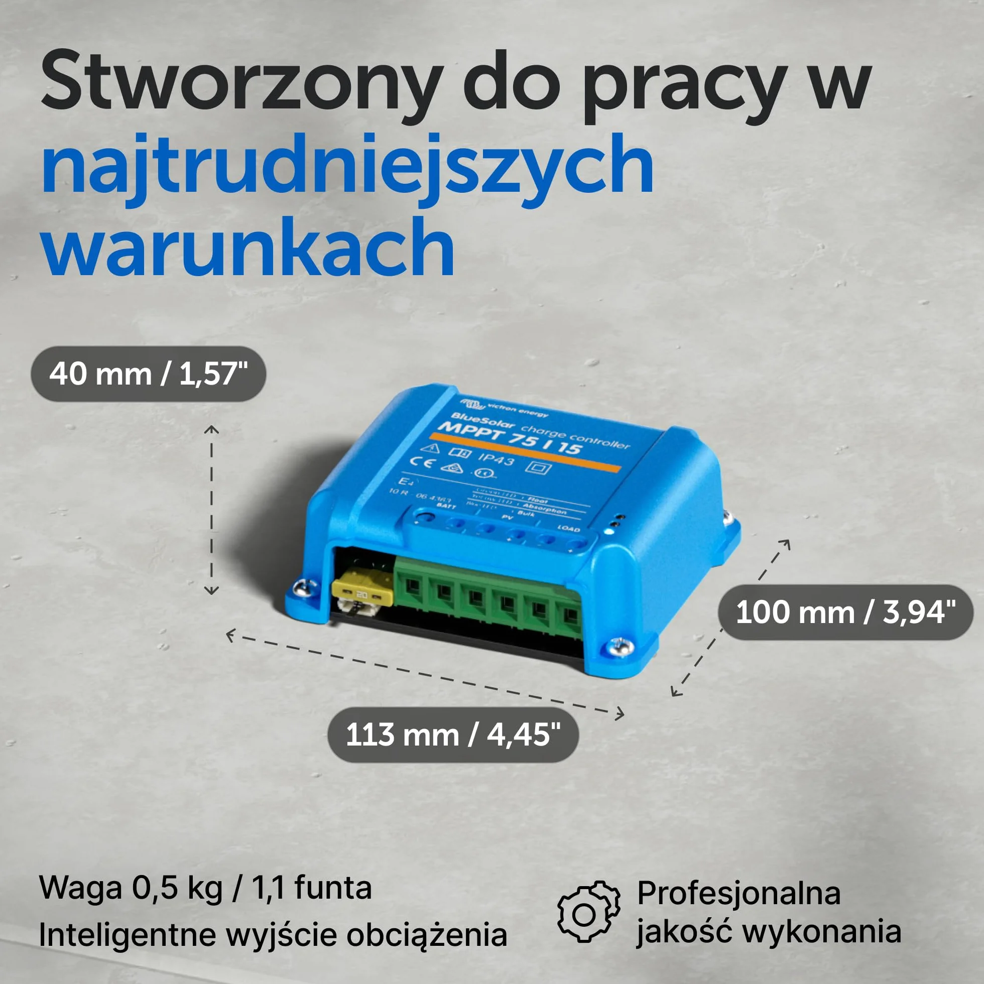 Victron Energy BlueSolar MPPT 75V 15A 12/24V Kontroler Ładowania Słonecznego