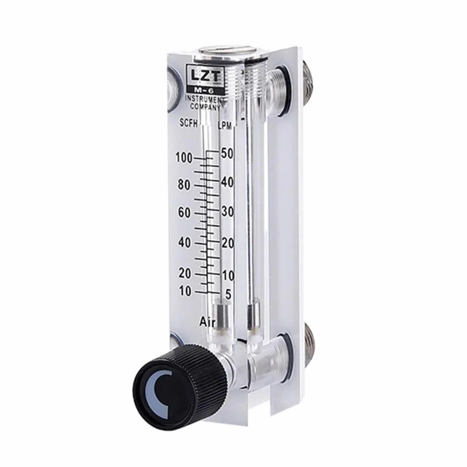 LZT-6T kwadratowy panel typ przepływomierz gazowy miernik przepływu powietrza rotametr 0,1-0,8 0,1-1,0 0,3-3 0,5-8 1-5 1-10 2-20 4-40 5-50 6-60 l/min (0,5-8 l na min)
