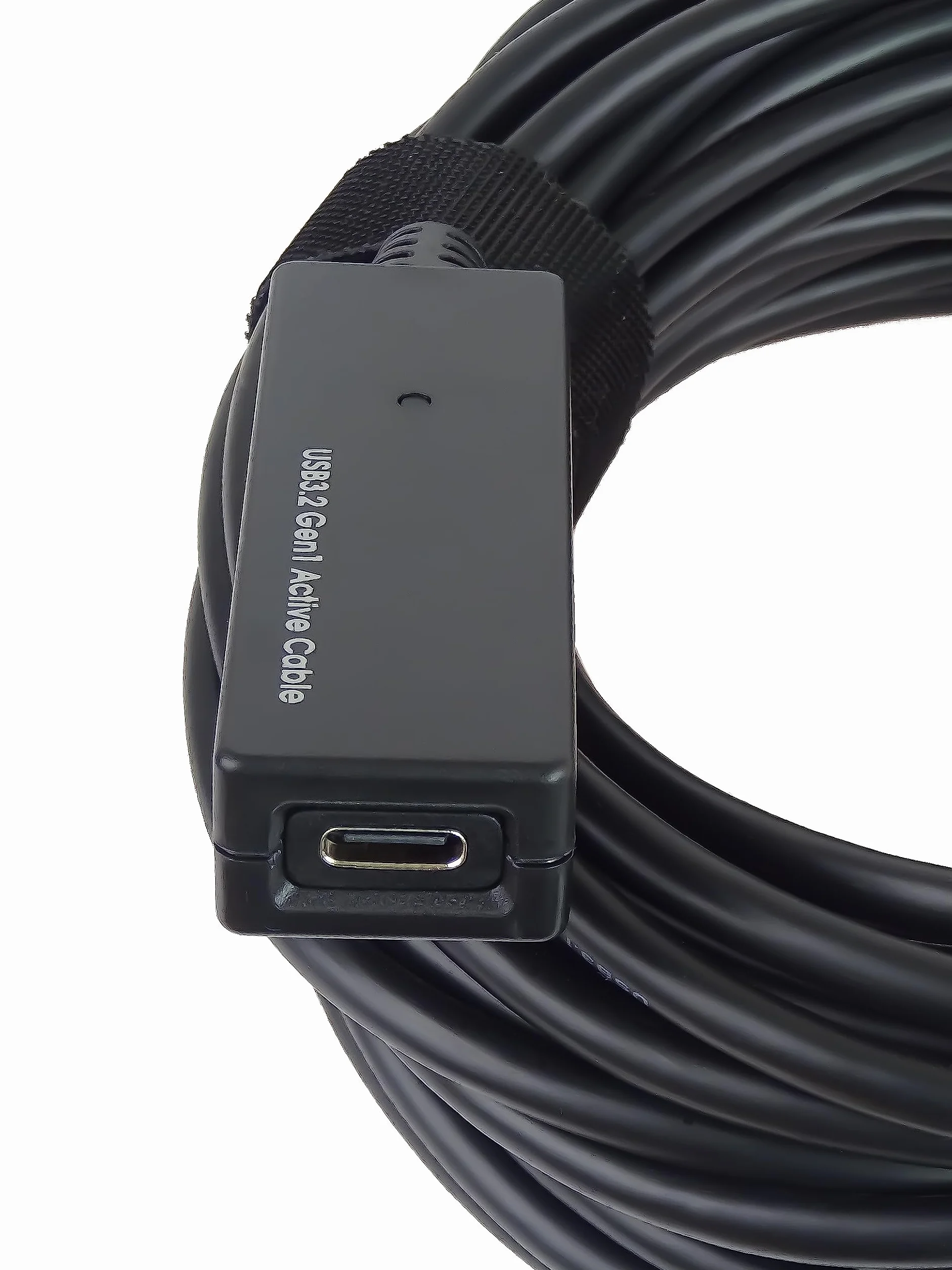 PremiumCord Aktywny Przedłużacz SuperSpeed ​​USB 3.2 Gen1 z Repeaterem, 10 m, USB Typu C Żeński do Typu C Męski, 5 Gbit/s, 2x Ekranowany, Awg20/28, Czarny, Długość 10 m