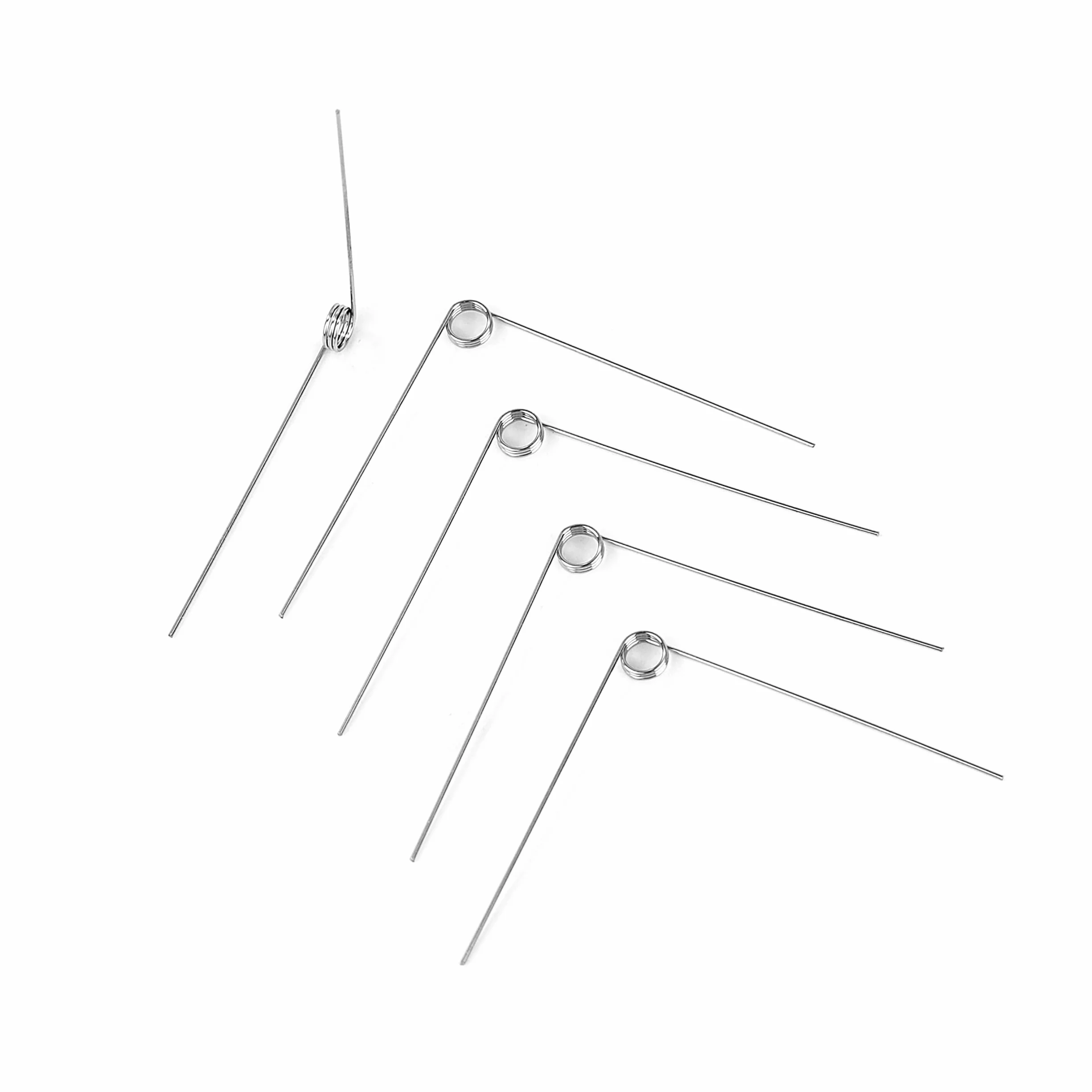 Sprężyny skrętne ze stali nierdzewnej 0,4x3x30 mm kąt 90° 3 obroty 10 sztuk