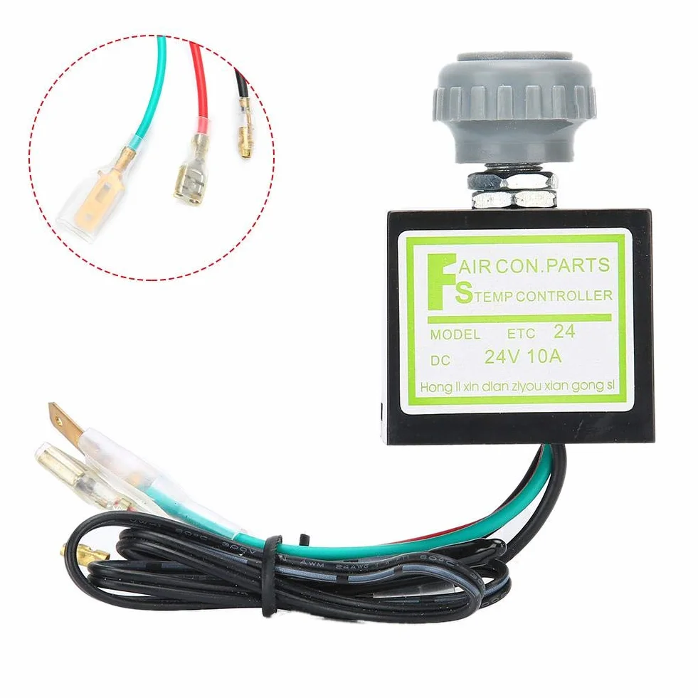 Elektroniczny termostat do klimatyzacji, uniwersalny termostat elektroniczny 10A 12-24V, elektroniczny termostat A/C (24V)