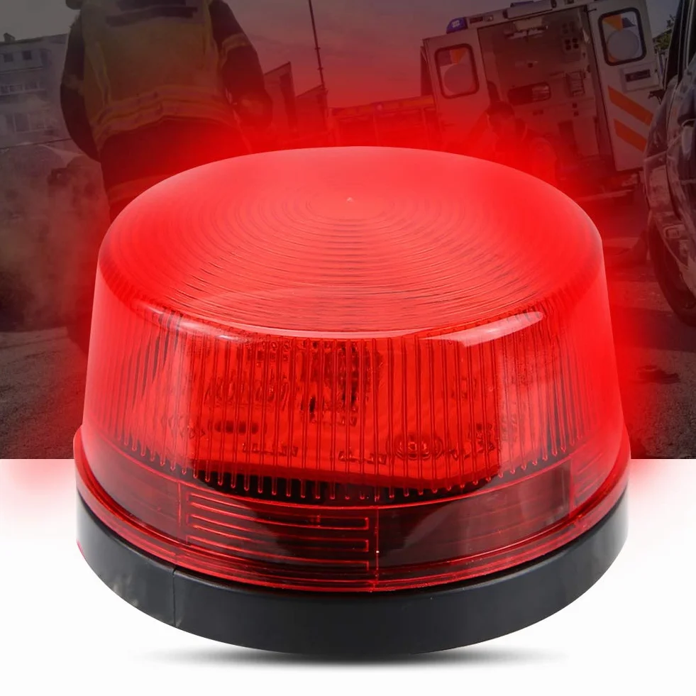 Profesjonalna lampa sygnalizacyjna LED, czerwone światło awaryjne, migające światło ostrzegawcze do stosowania w pomieszczeniach lub jako lampka ostrzegawcza na imprezy (24 V)