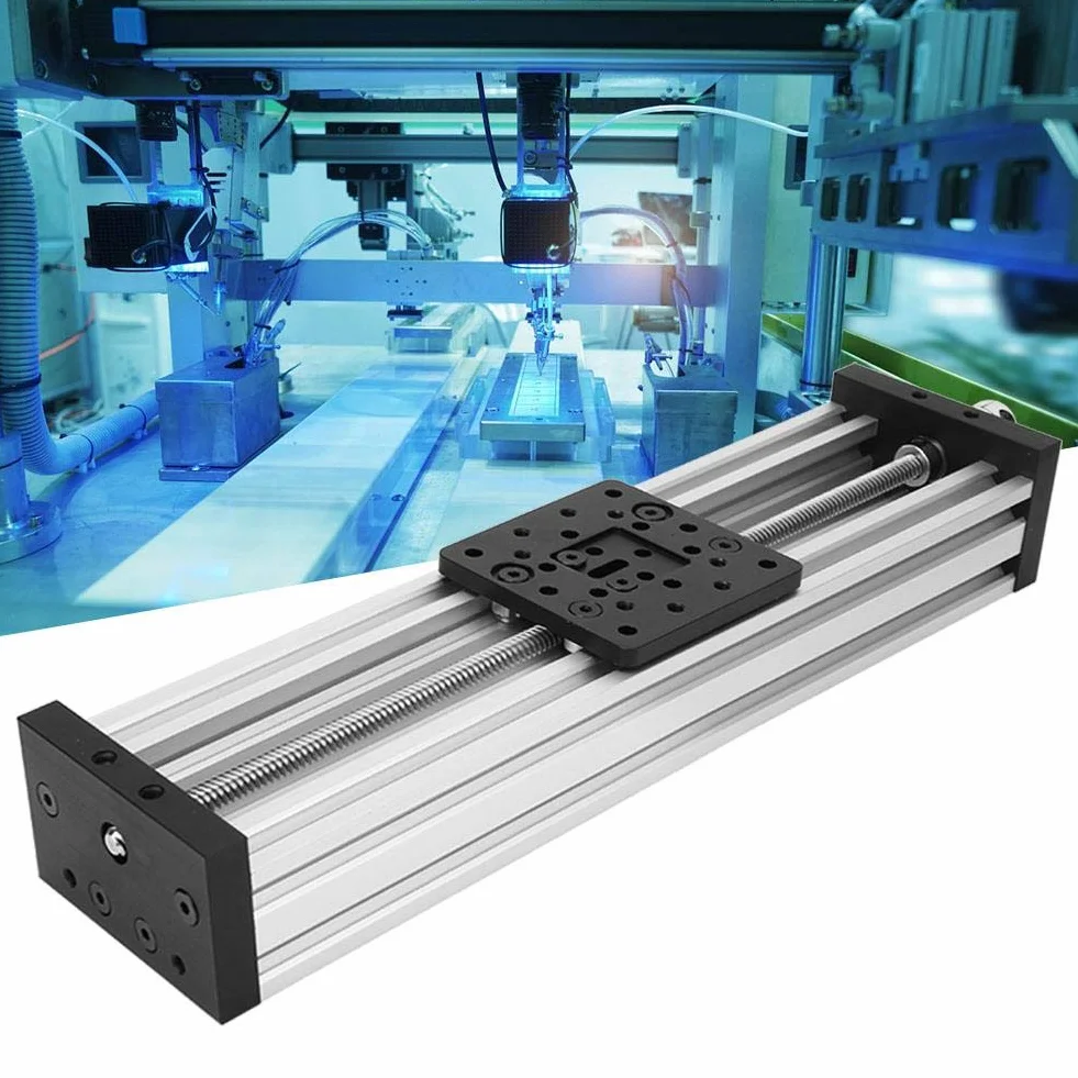 Liniowy stół przesuwny 250-500 mm Ślimakowy napęd do grawerek 3D