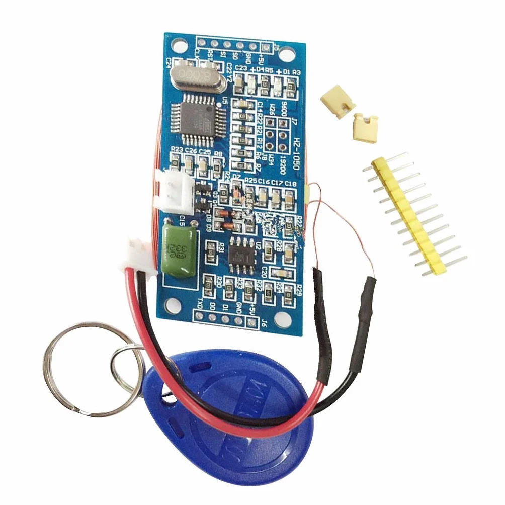 DollaTek HZ-1050 RFID 125 kHz EM4100 bezprzewodowy moduł czytnika kart ATMEGA8 DC 5 V zestaw DIY