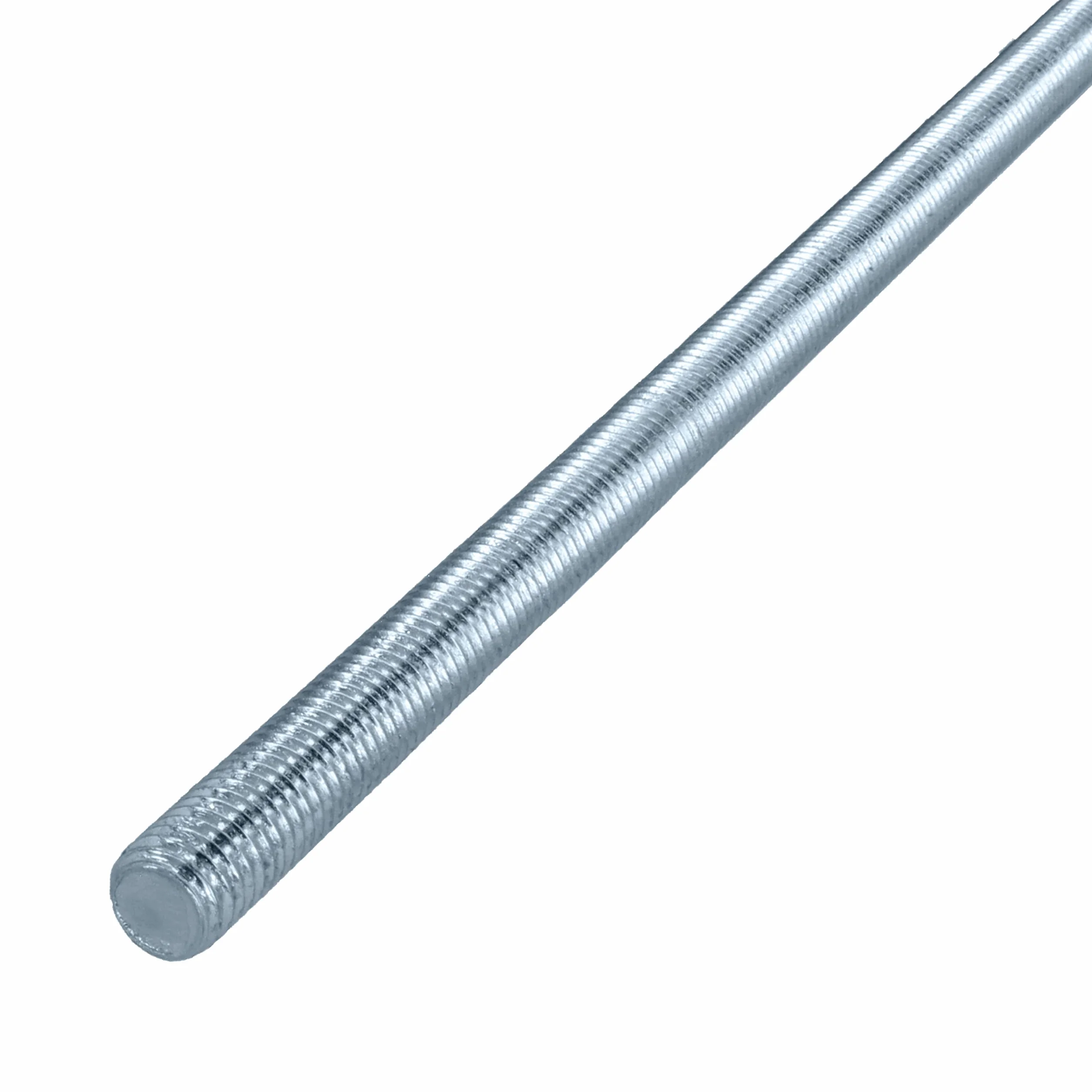 HELPMATE - Pręt gwintowany M6 x 330 mm ze stali ocynkowanej - 2 sztuki pręta gwintowanego z pełnym gwintem metrycznym - Trzpień gwintowany o klasie wytrzymałości 4.8, DIN 976