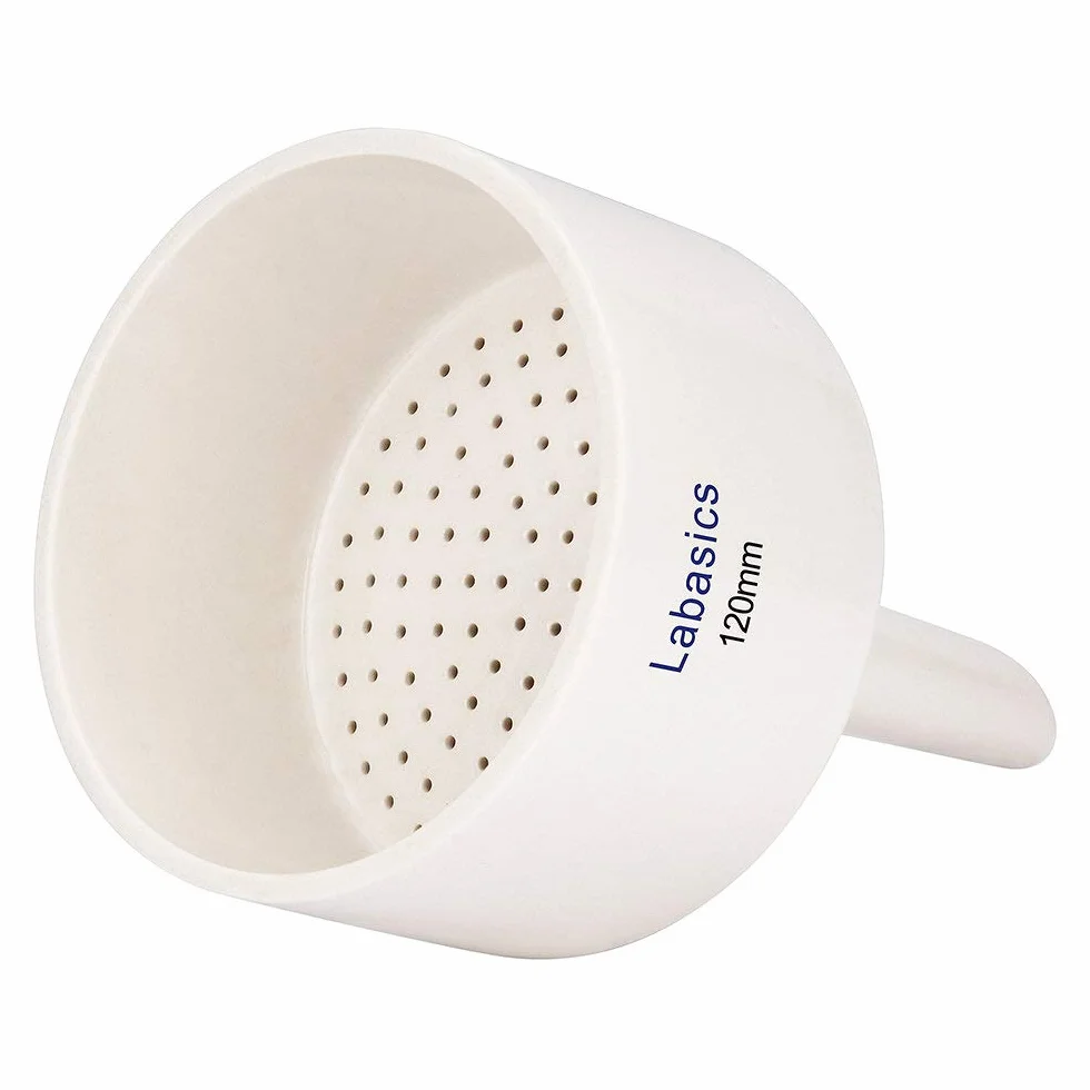 Labasics Lejek Książkowy z Porcelany, 120 mm, Lejek Filtrujący OD 12 cm ID 10,8 cm, do Laboratorium, Biały
