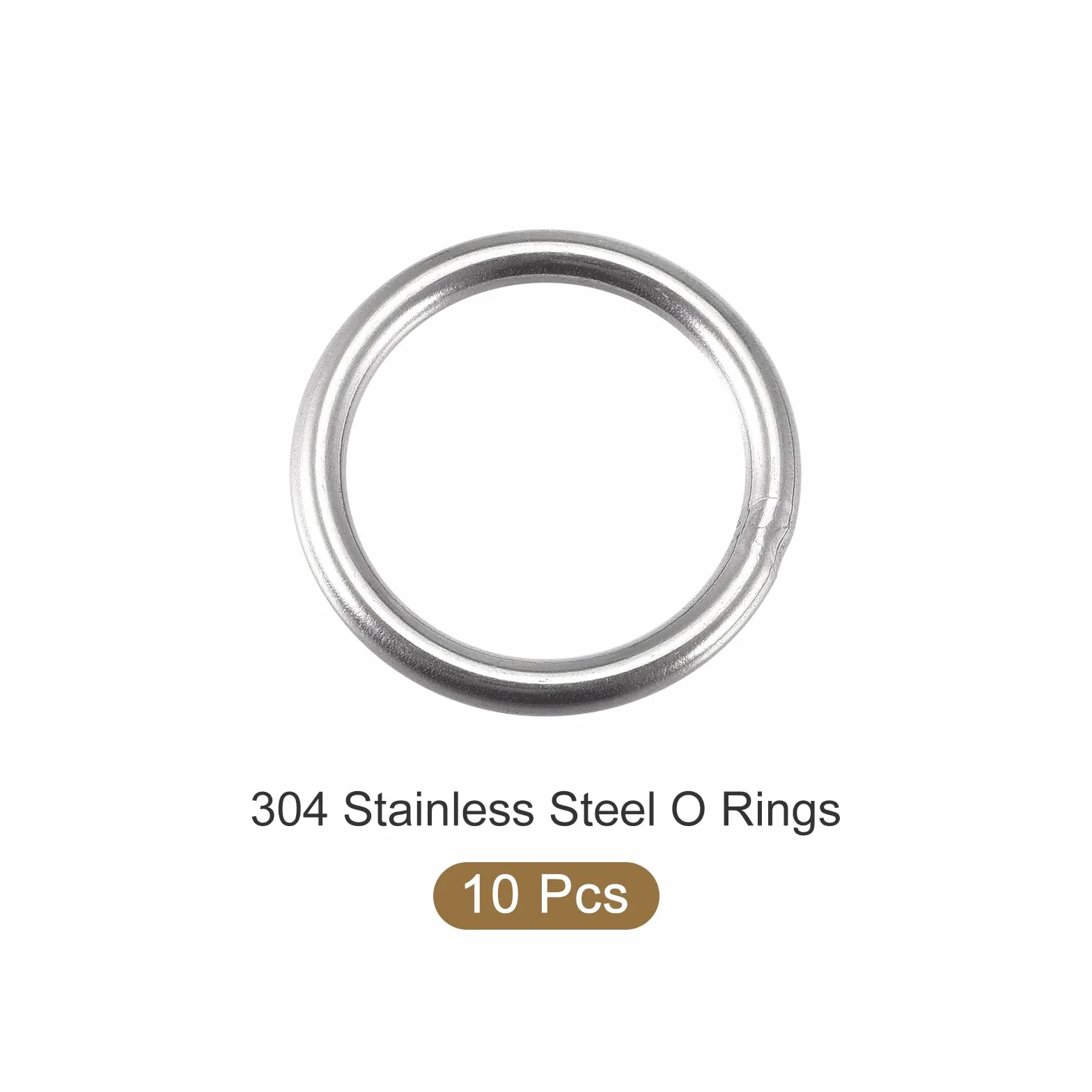 METALLIXITY O-ringi ze stali nierdzewnej 304 (średnica zewnętrzna 25 mm, grubość 3 mm) 10 sztuk, spawany okrągły pierścień – do zawieszenia przedmiotów