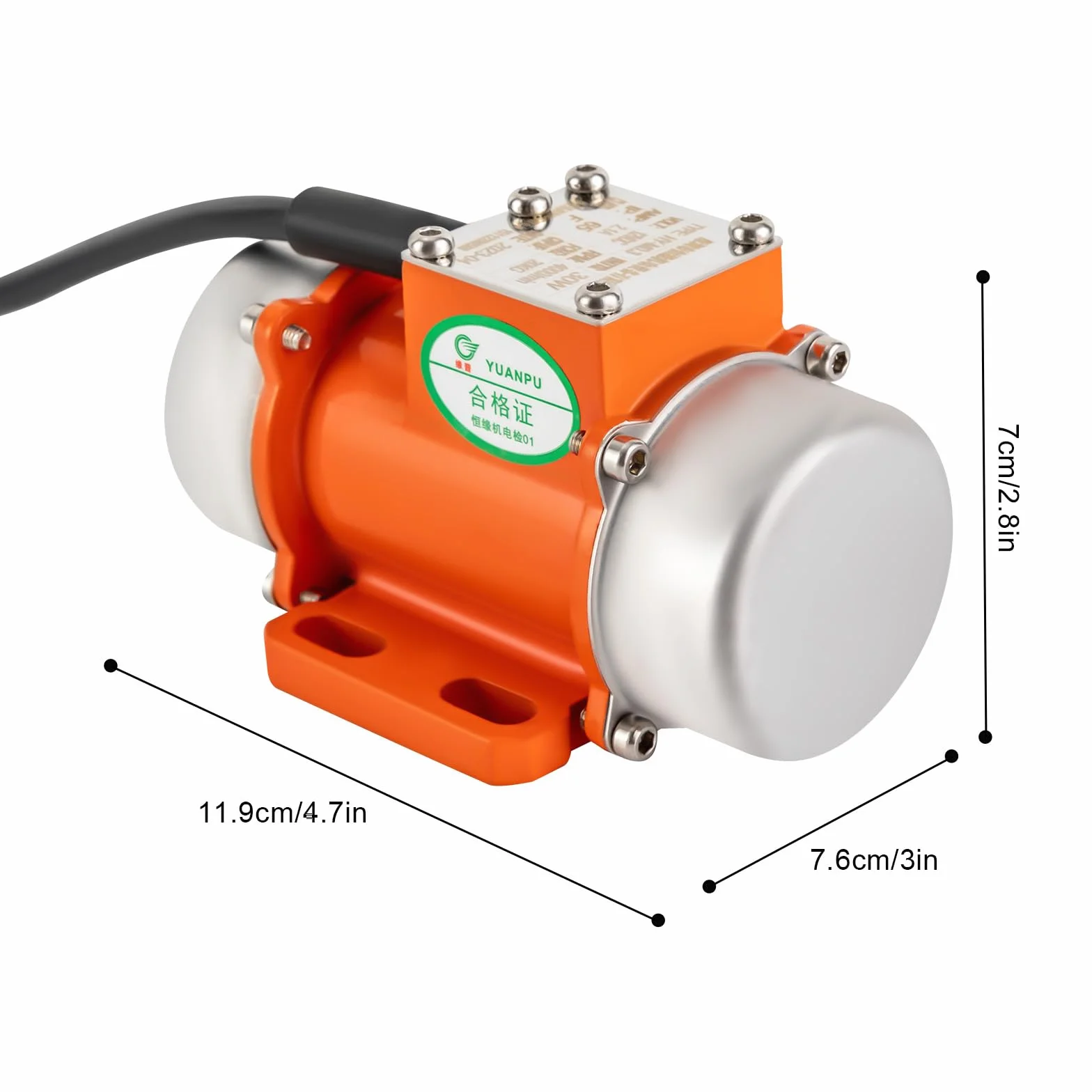 Silnik wibracyjny 12 V, 30 W, 50 Hz, silnik wibracyjny, wielofunkcyjny silnik z regulatorem prędkości obrotowej, asynchroniczny, , elektryczny silnik wibracyjny, prąd stały do urządzeń
