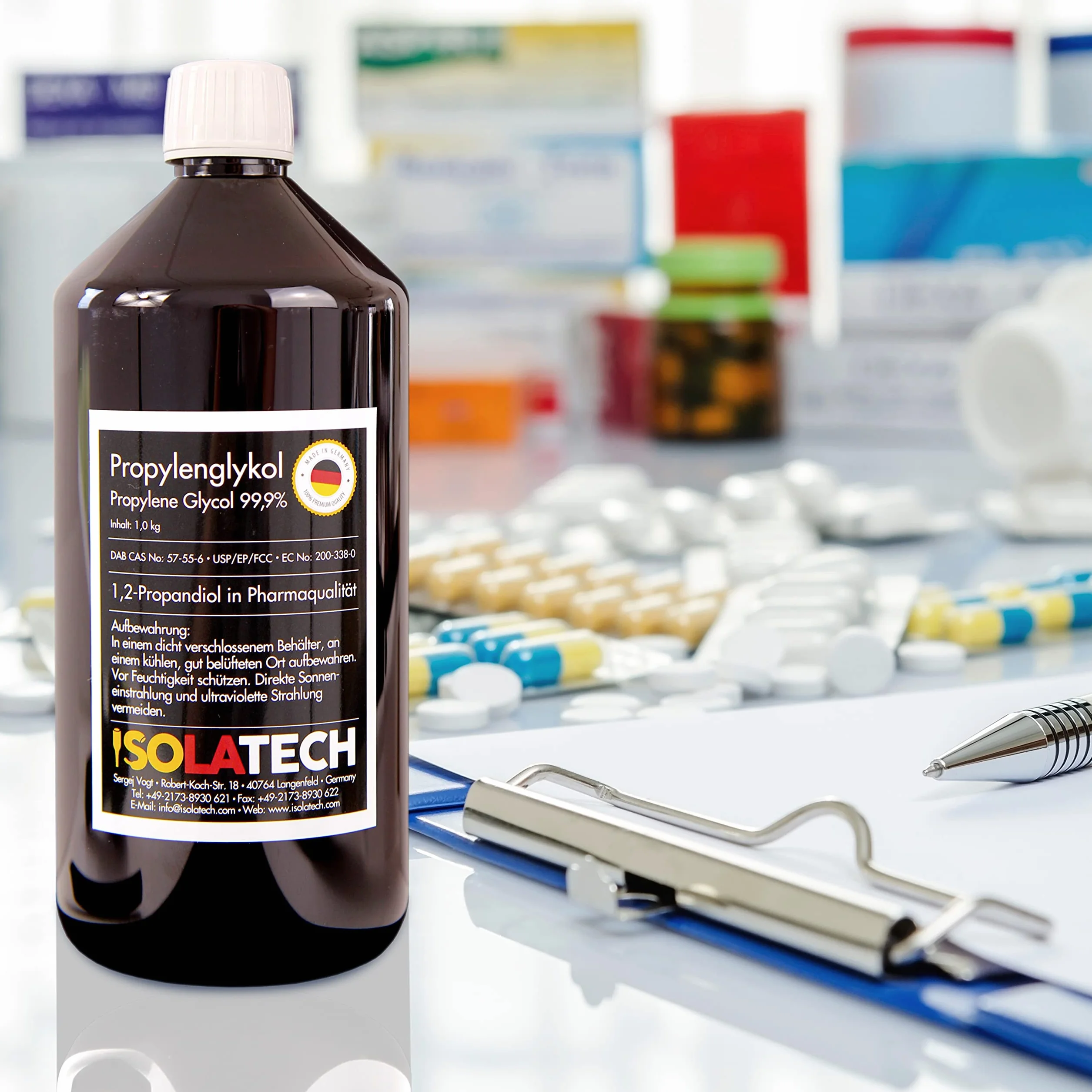 ISOLATECH Glikol propylenowy 10L Kanister 99,9% jakość farmaceutyczna 1,2-propanodiol