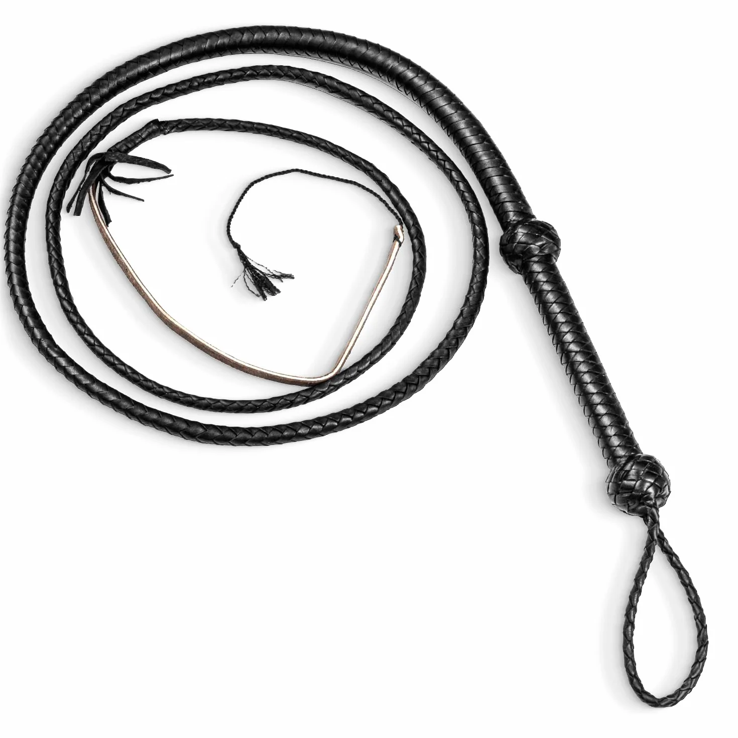 Indiana Jones Style Bull Whip 1,2 m 8 warkoczy prawdziwa skóra bydlęca bcz czarny
