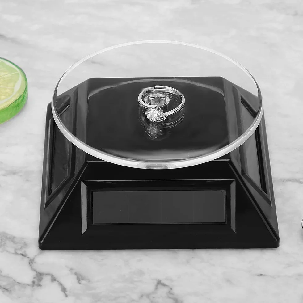 Stojak Obrotowy 360° Solarny Organizer Gramofon Fotograficzny Czarny