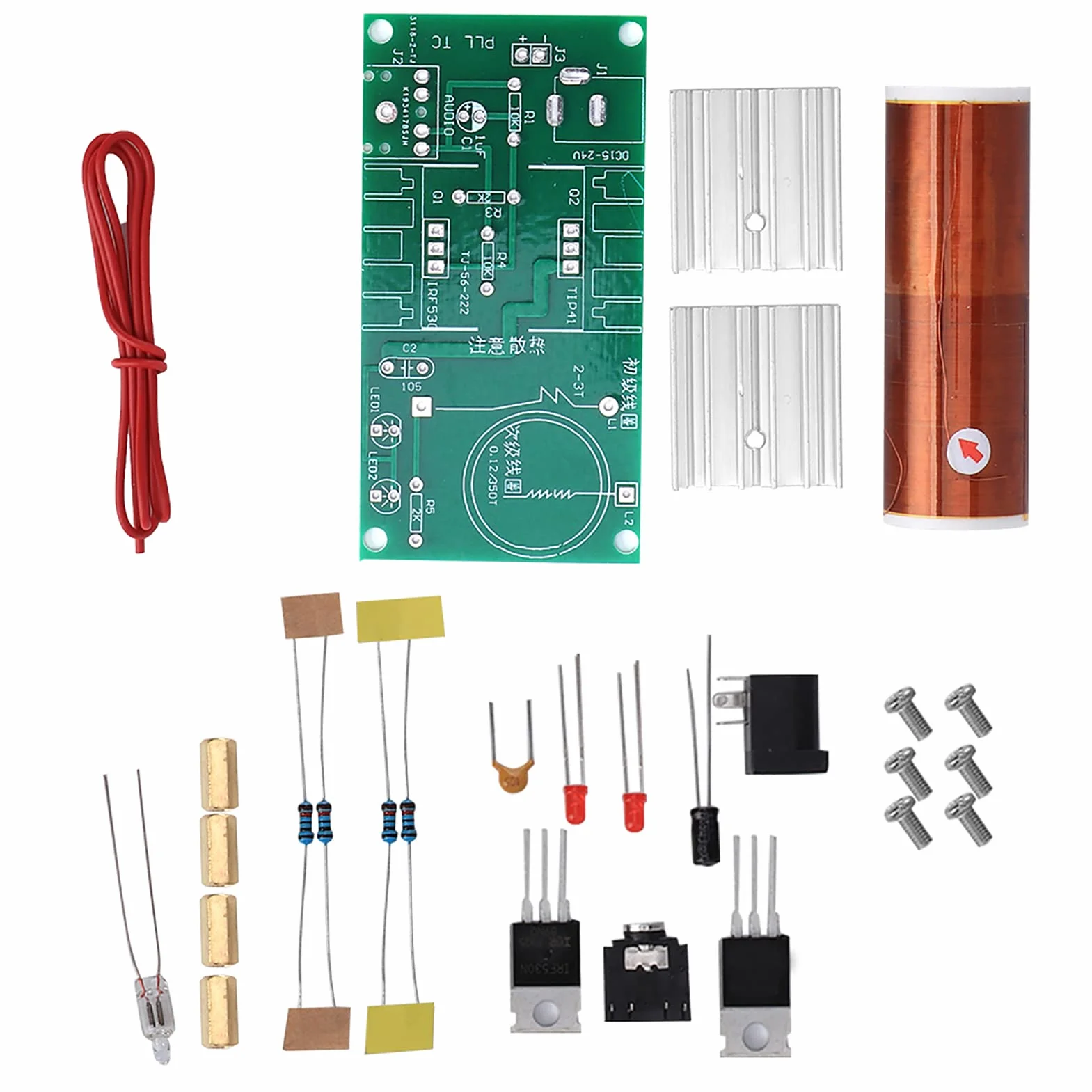 Moduł cewki Tesli niezmontowany 15W DC 15-24V 2A Mini DIY głośnik plazmowy zestaw
