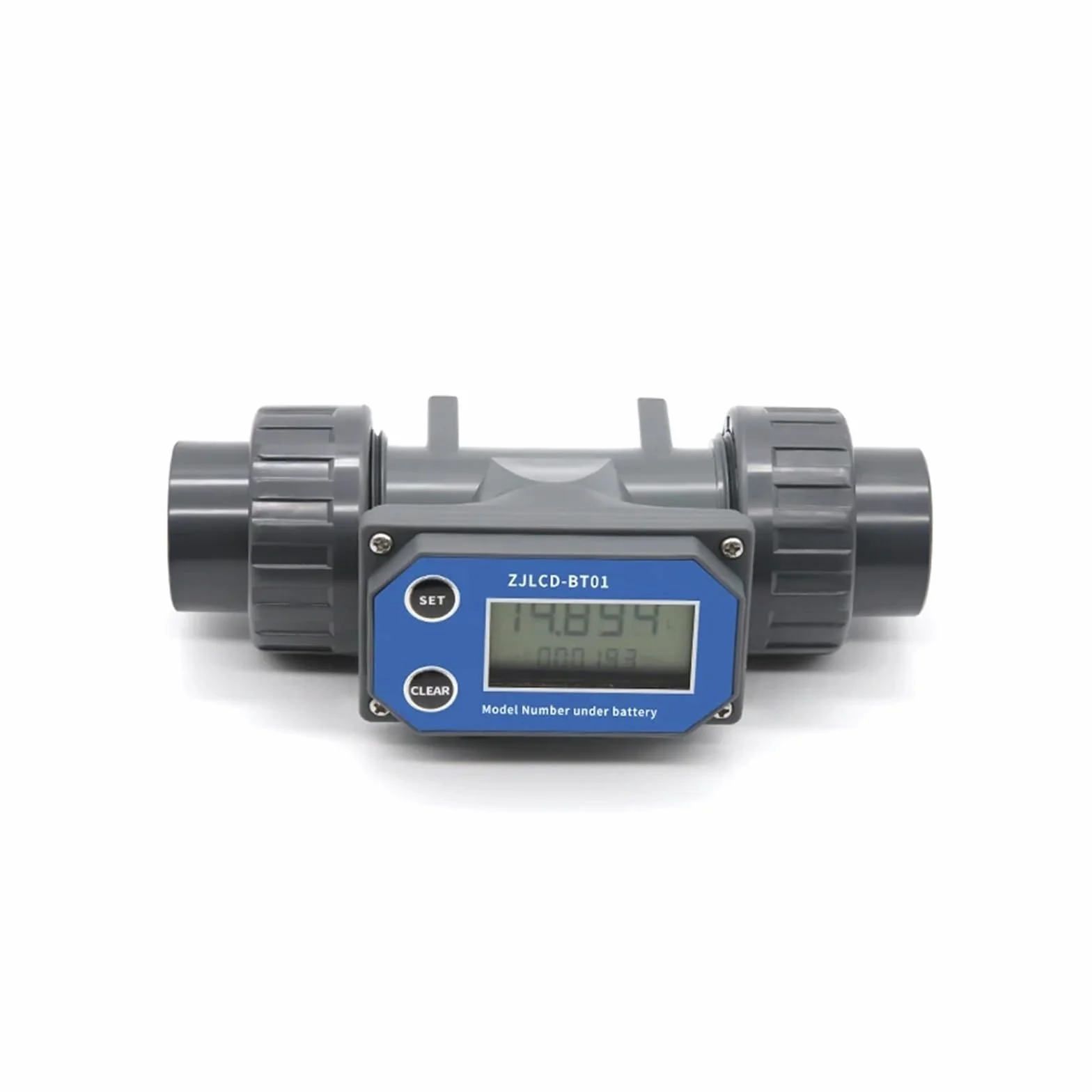 Elektroniczny przepływomierz turbinowy DN25-80 z wyświetlaczem LCD, przepływomierz cieczy z rur PVC do nawadniania gospodarstw rolnych/ogrodów Wysoka czułość, niskie opóźnienie(Without cable,DN40)