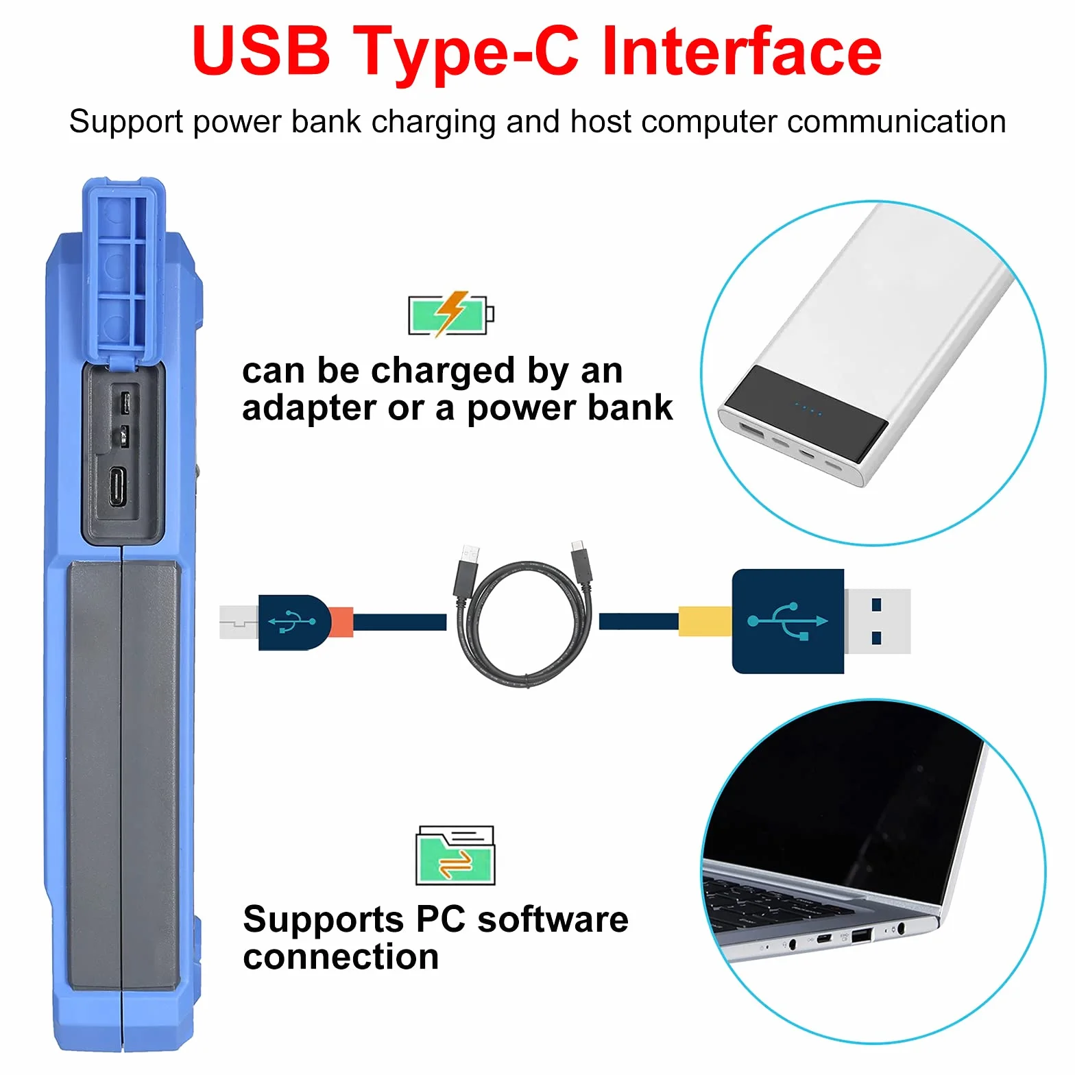 OWON HDS242 Przenośny Cyfrowy Oscyloskop Multimetr 2CH USB Typ C 40MHz 3.5 LCD Test Metr