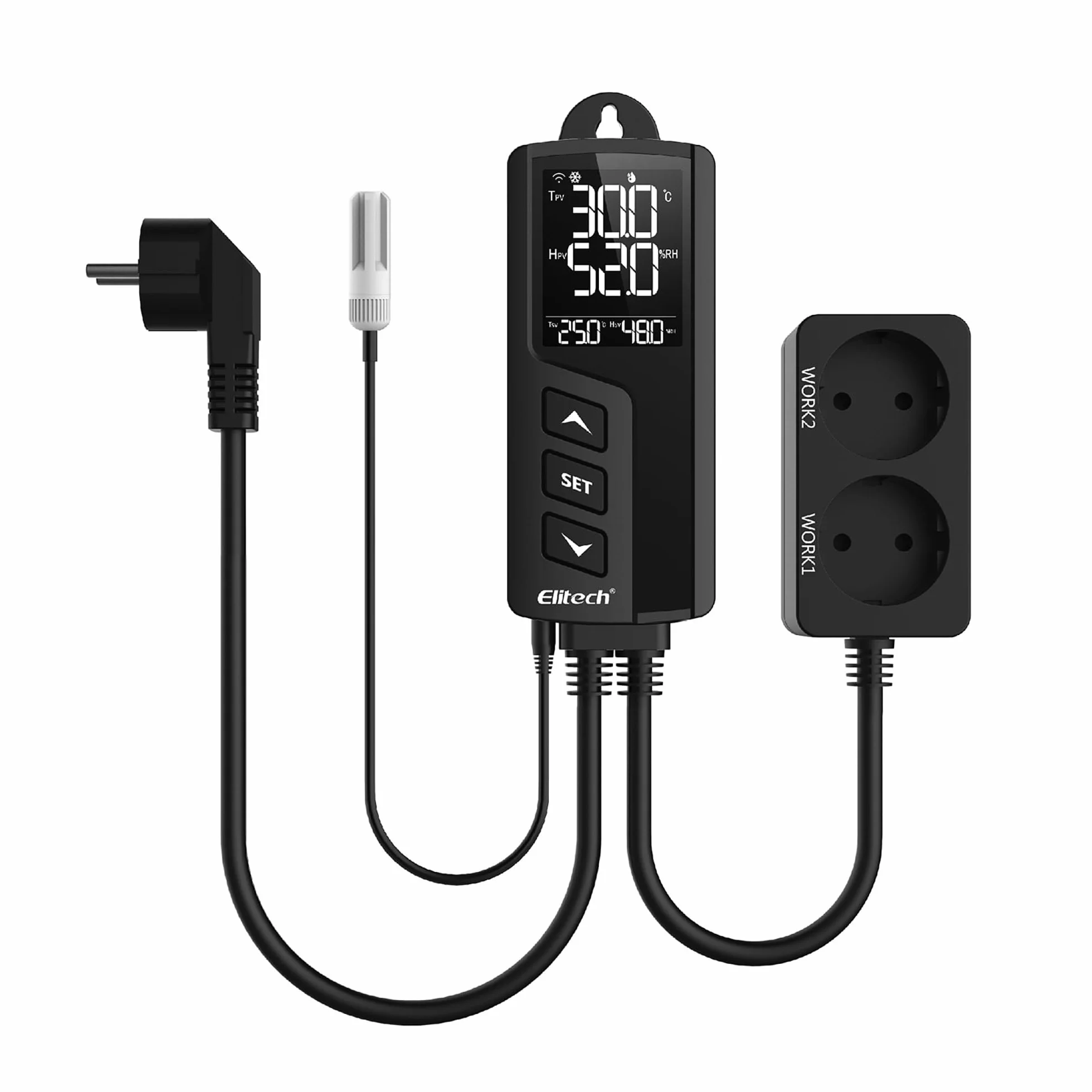 Elitech STC-1000PROTH WIFI Cyfrowy regulator temperatury i wilgotności Termostat 110V 10A 1200W