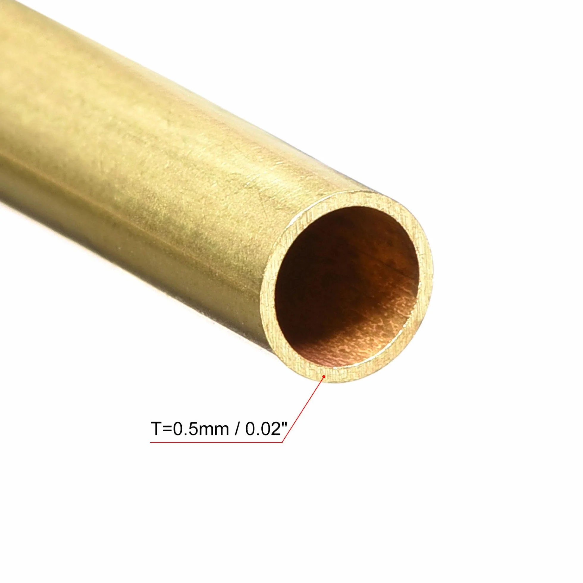 sourcing map rura mosiężna wąż do rur 6 mm średnica zewnętrzna 0,5 mm grubość ścianki 30 mm