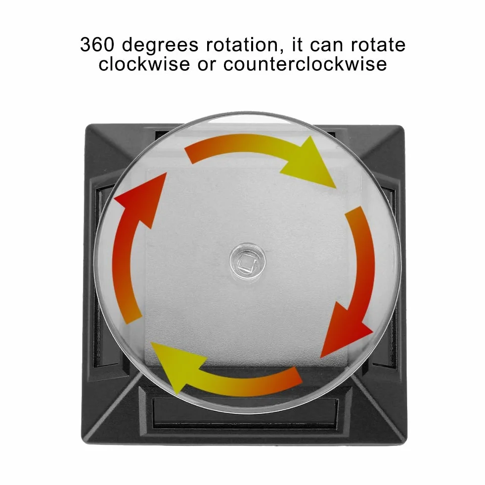 Stojak Obrotowy 360° Solarny Organizer Gramofon Fotograficzny Czarny
