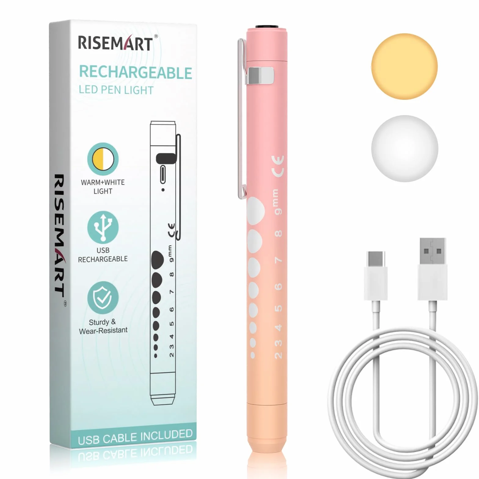 Charging Pen Light (różowy i pomarańczowy gradient)